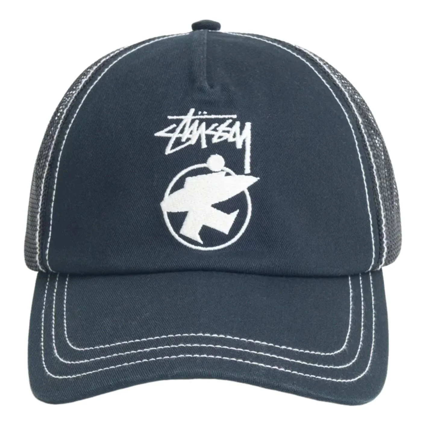Stussy Surfman Trucker 'Black' 1311213-BLAC - 1