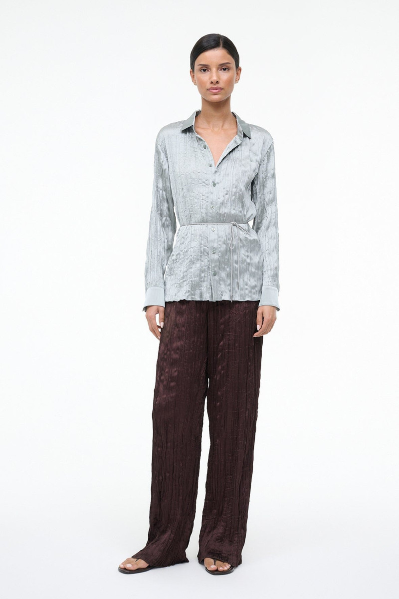 STAUD SUKI SHIRT SILVER SAGE 5
