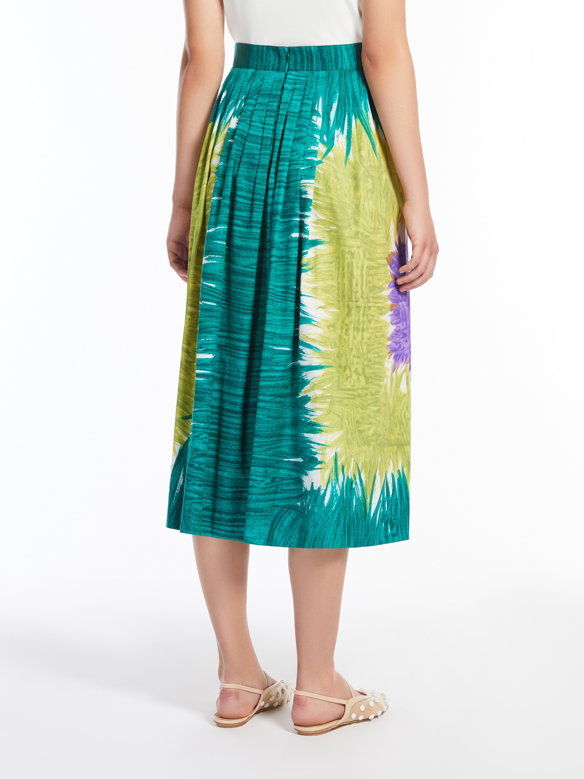 CIRCEO Printed poplin skirt - 4