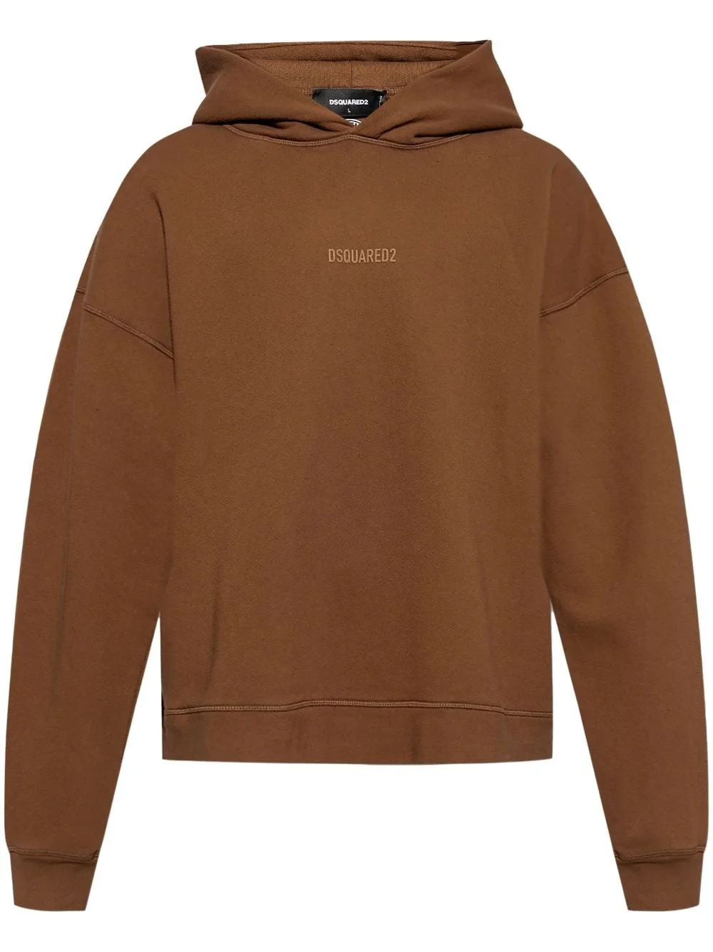 logo print cotton hoodie - 1