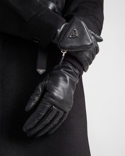 Prada Nappa leather gloves with pouch outlook
