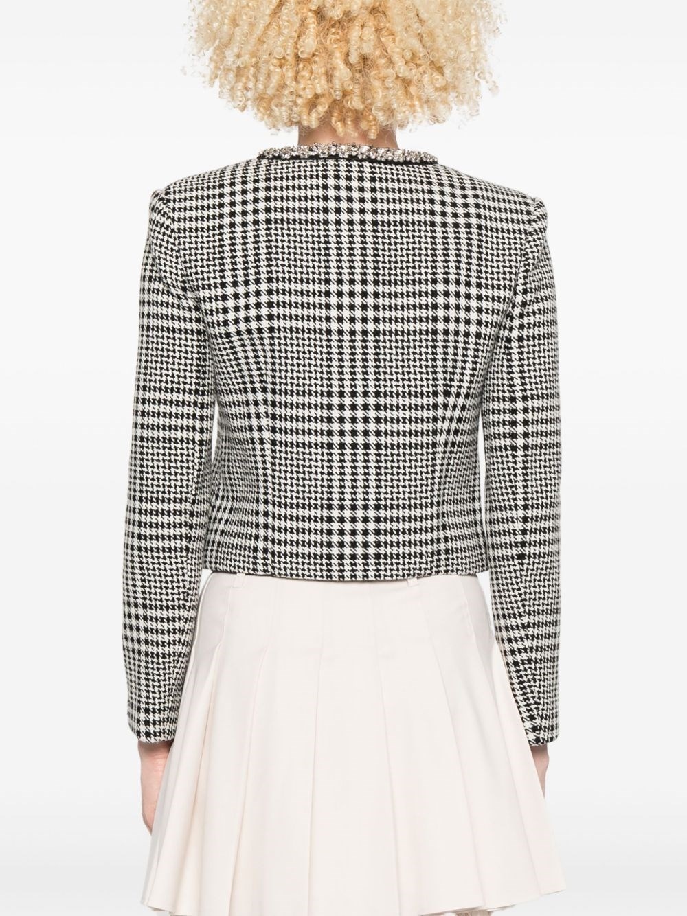 Wool blend checked jacket - 5