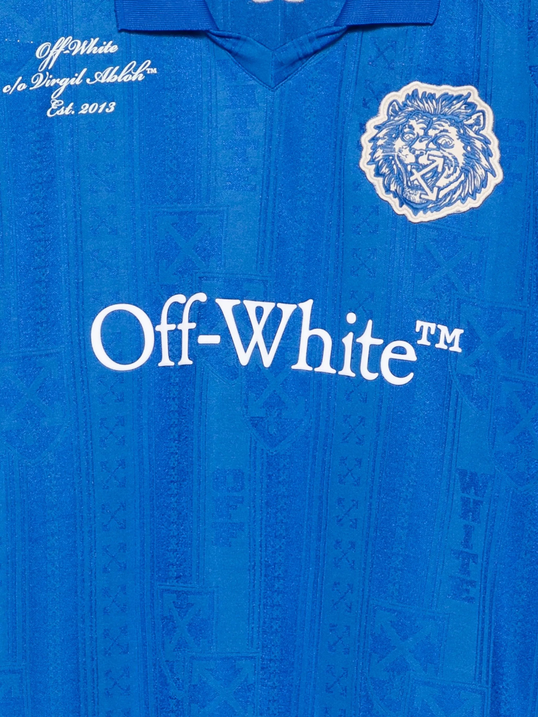 Off-white Lion-patch Polo-collar T-shirt - 3