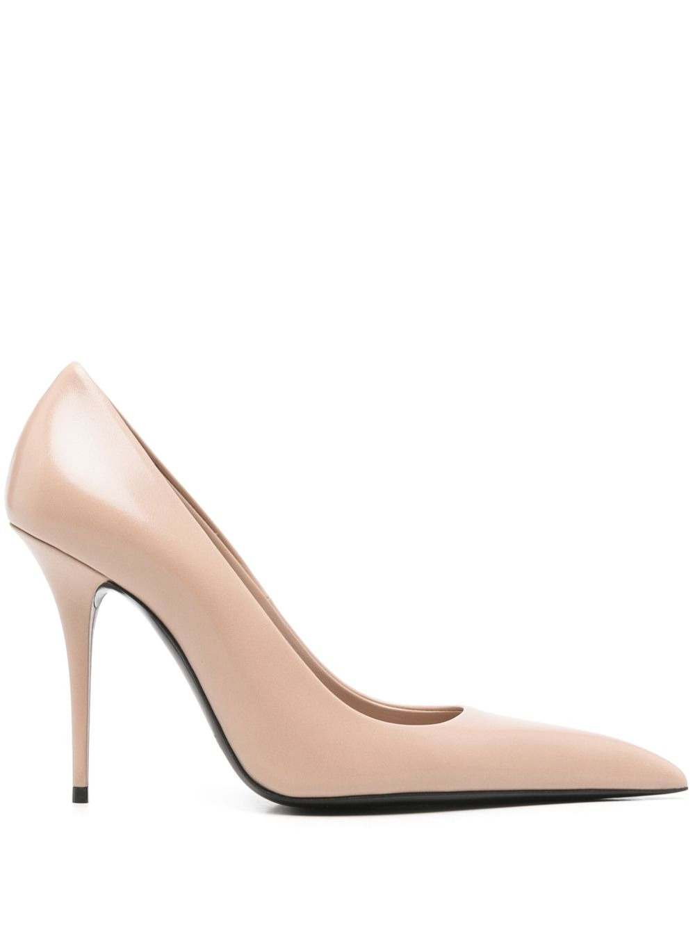leather heeled pumps - 1