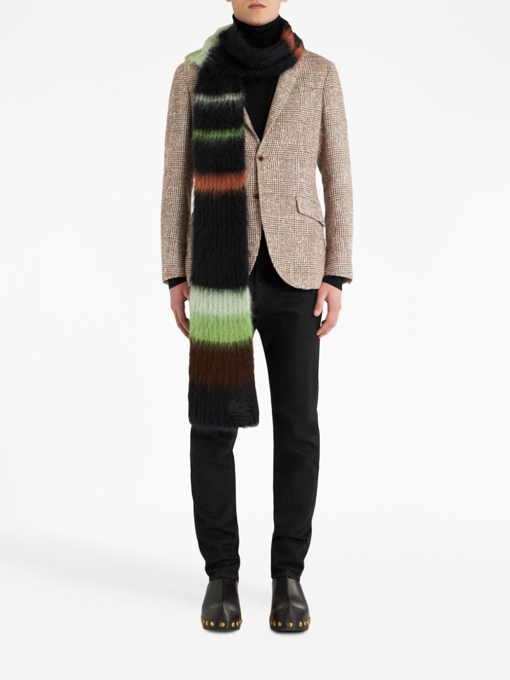 plaid-check pattern blazer - 2