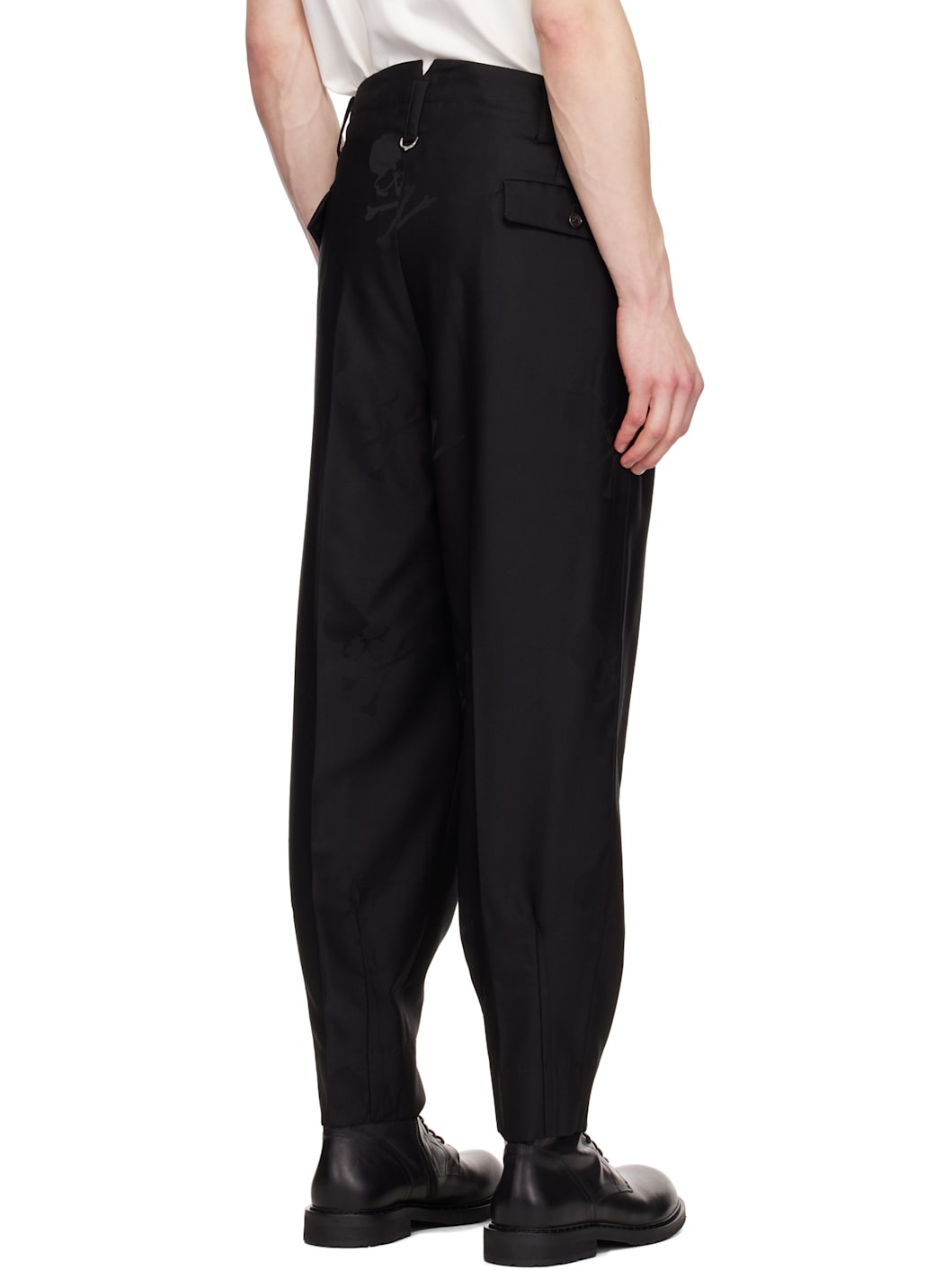 Black Summer Wool Trousers - 3