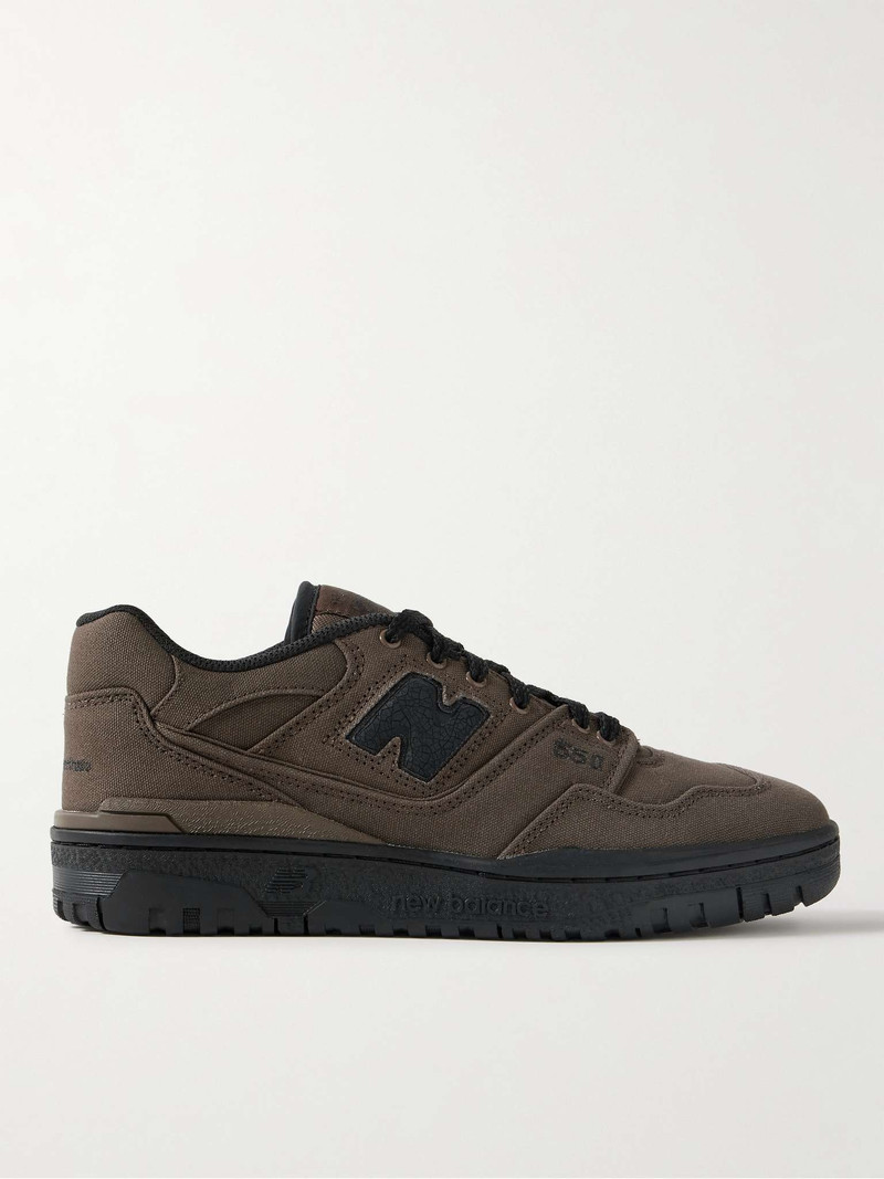x thisisneverthat 550 Leather-Trimmed Canvas Sneakers - 1
