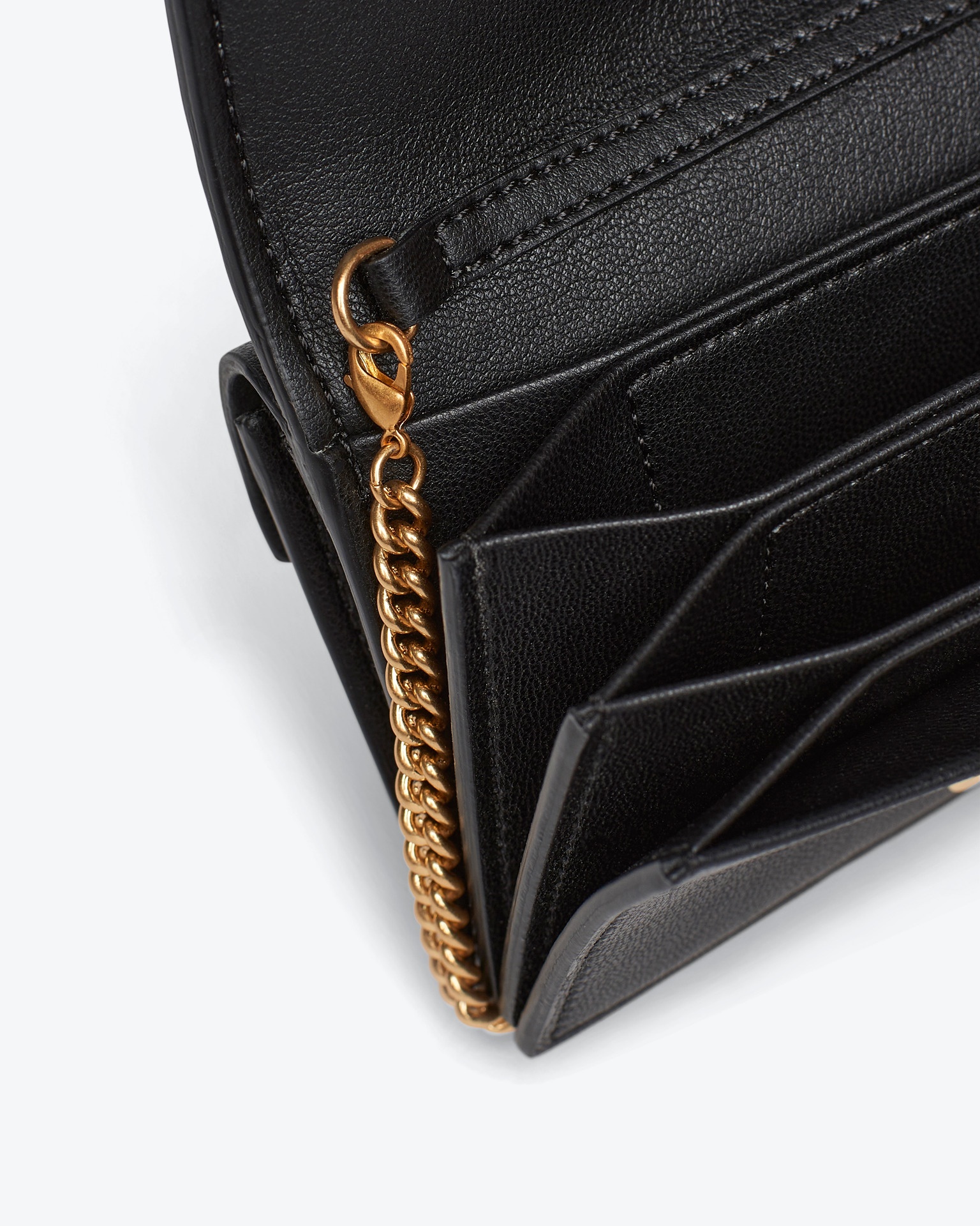 THE CONCERTINA MINI - Card holder with chain - Black - 5