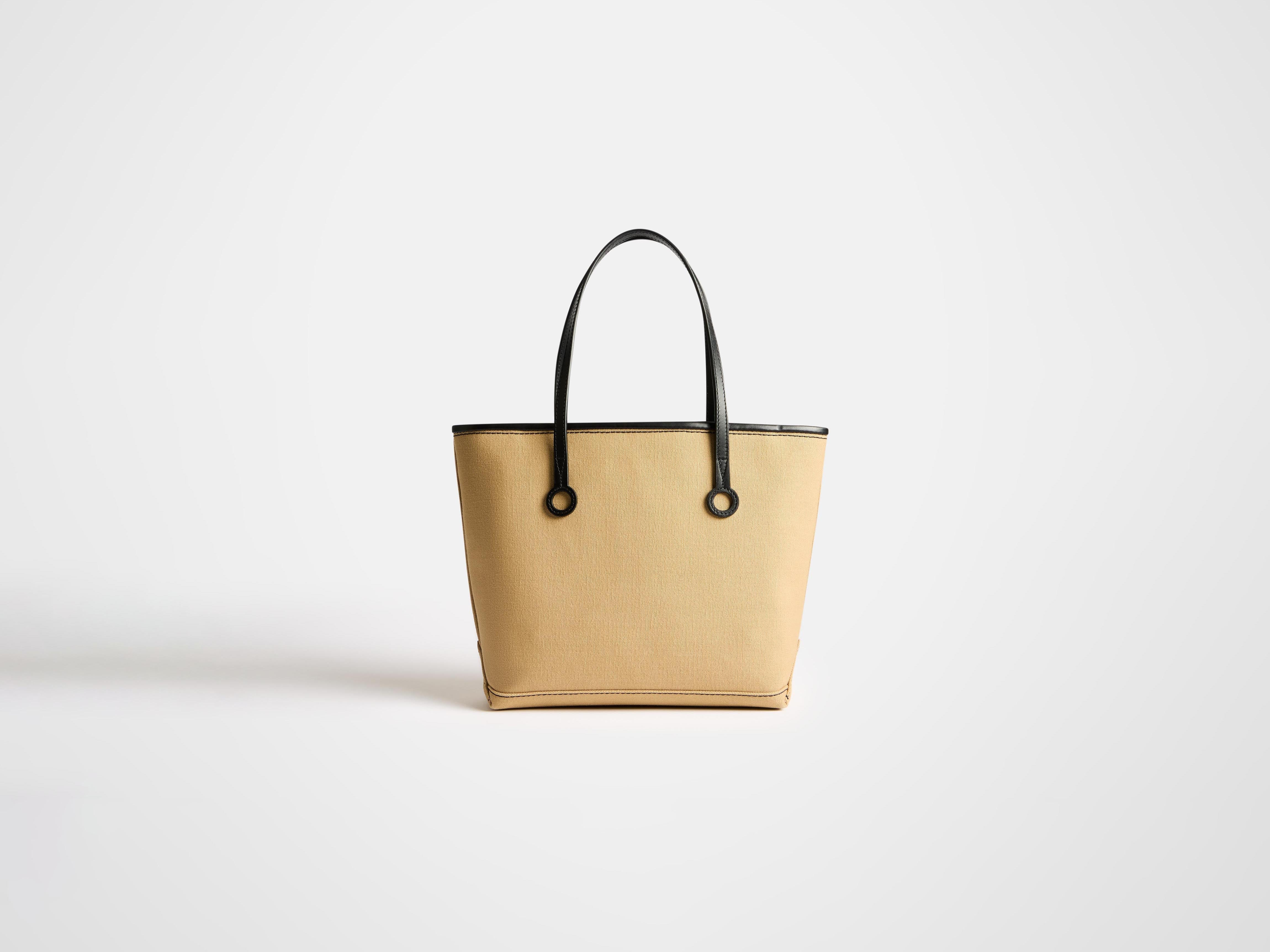 LARGE ANCHOR CANVAS TOTE IN KHAKI - 5