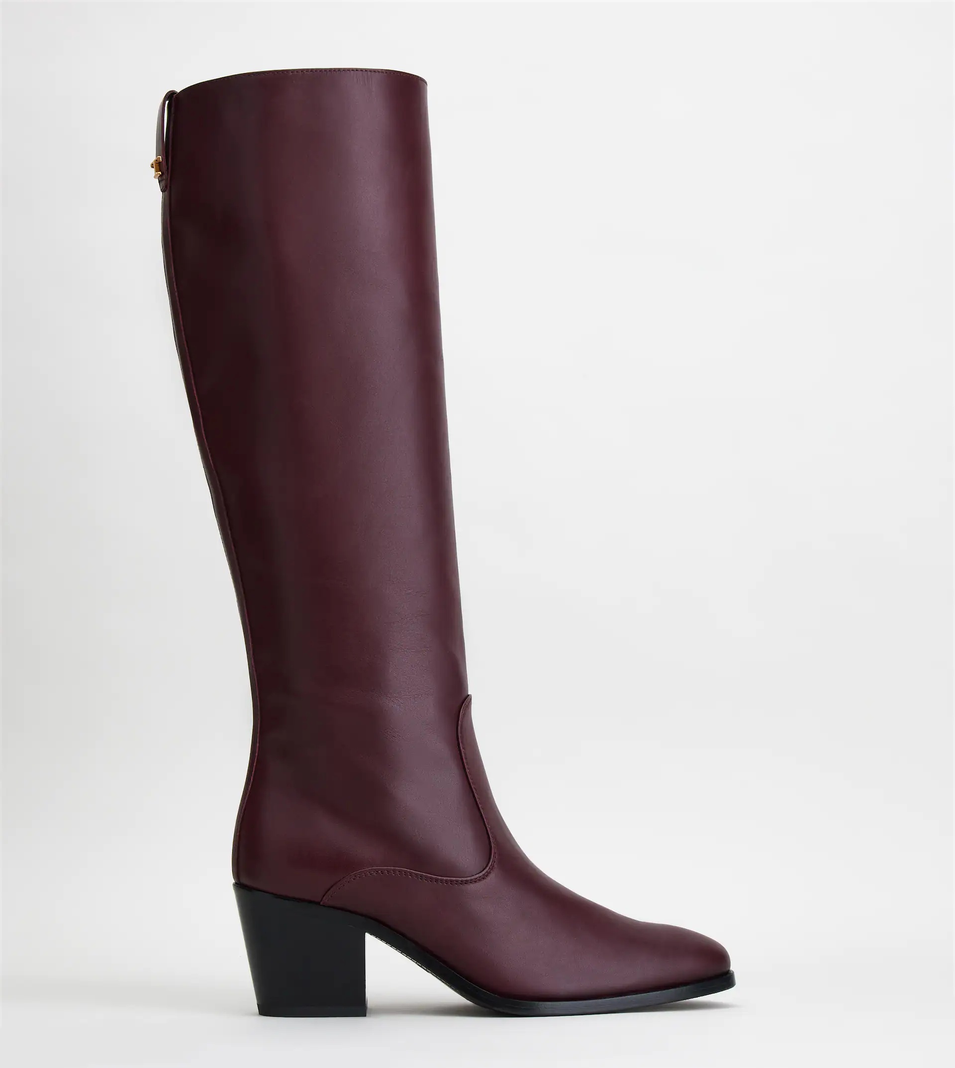 LEATHER BOOTS - BURGUNDY - 1