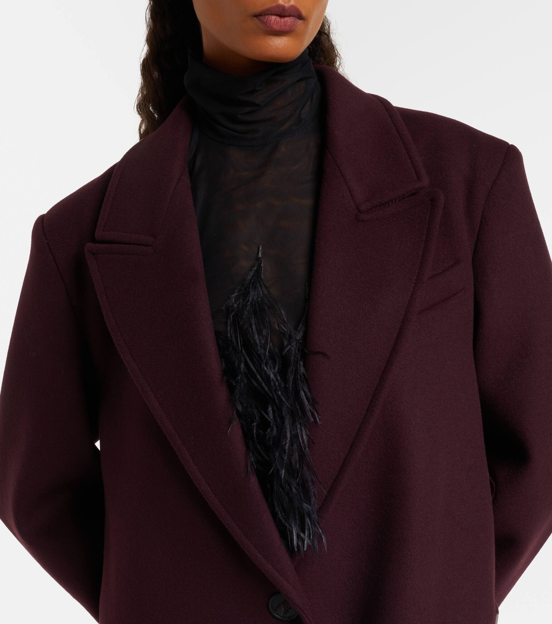 Wool-blend twill coat - 4