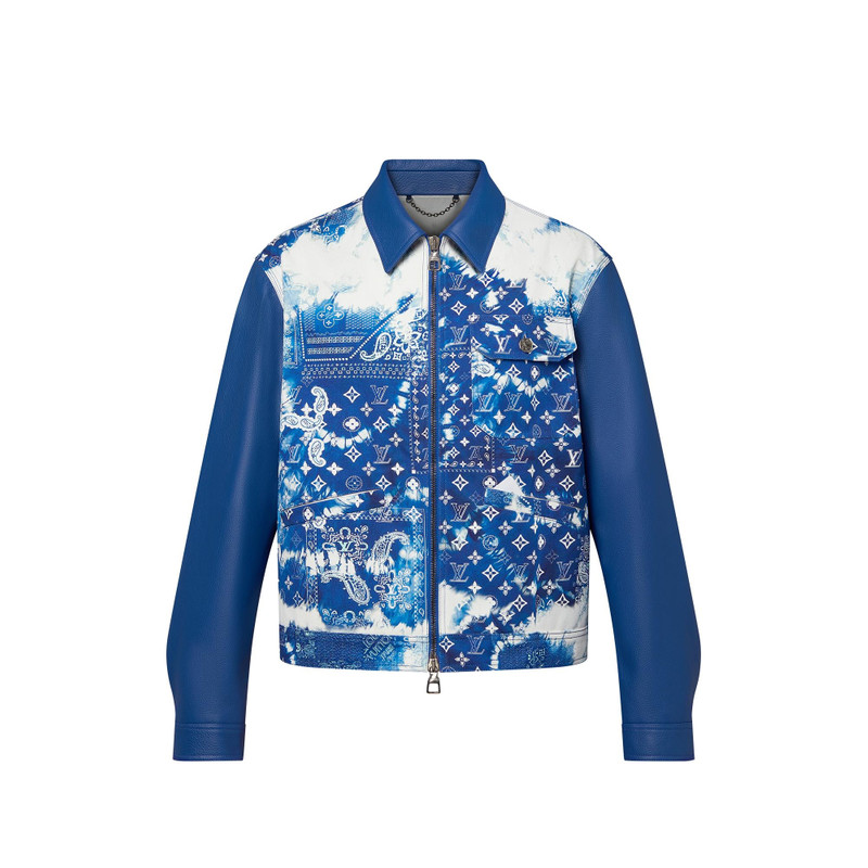 Monogram Bandana Mix Leather Denim Blouson - 1