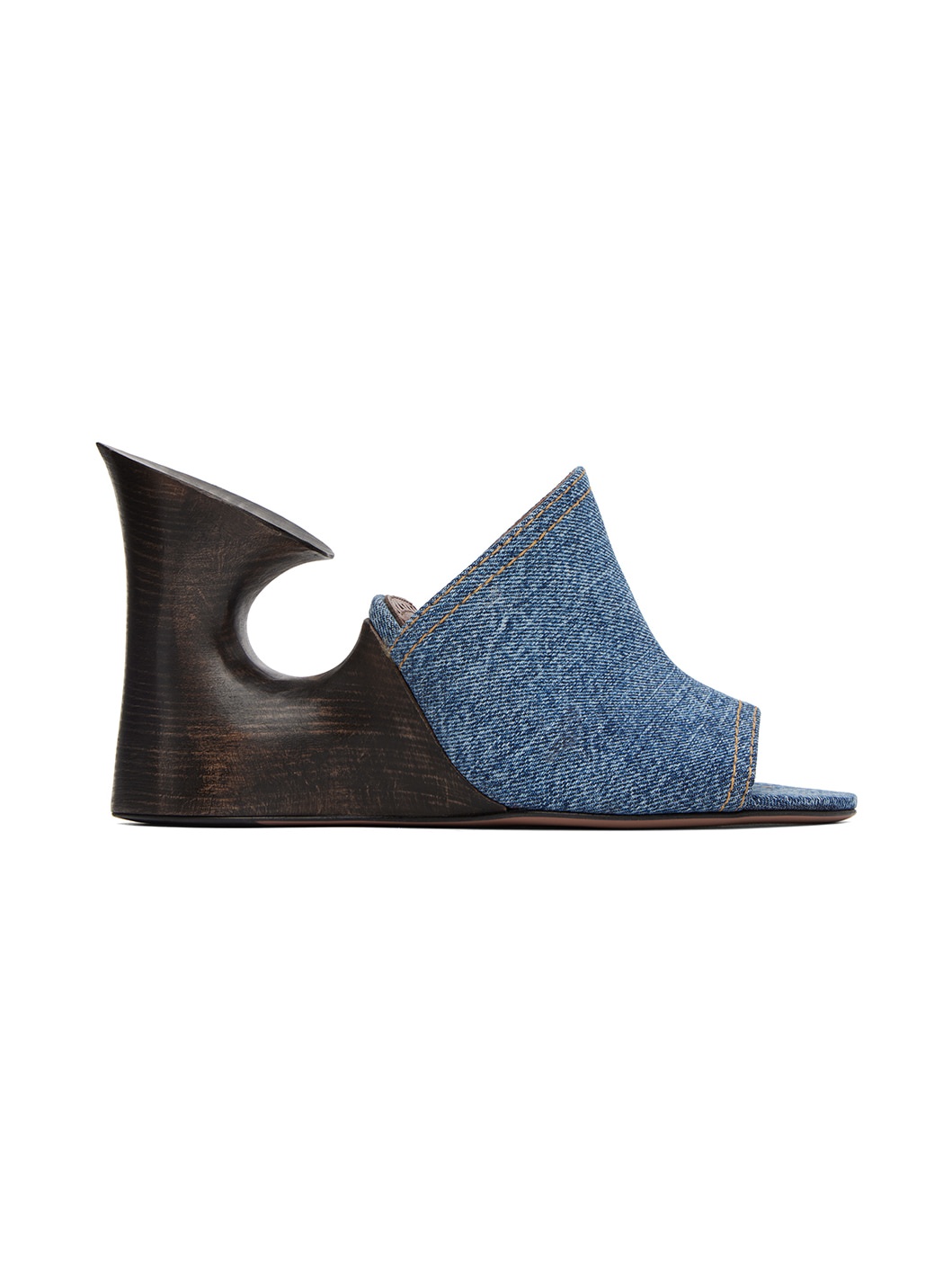 Blue 'La Sculpture' Mules - 1