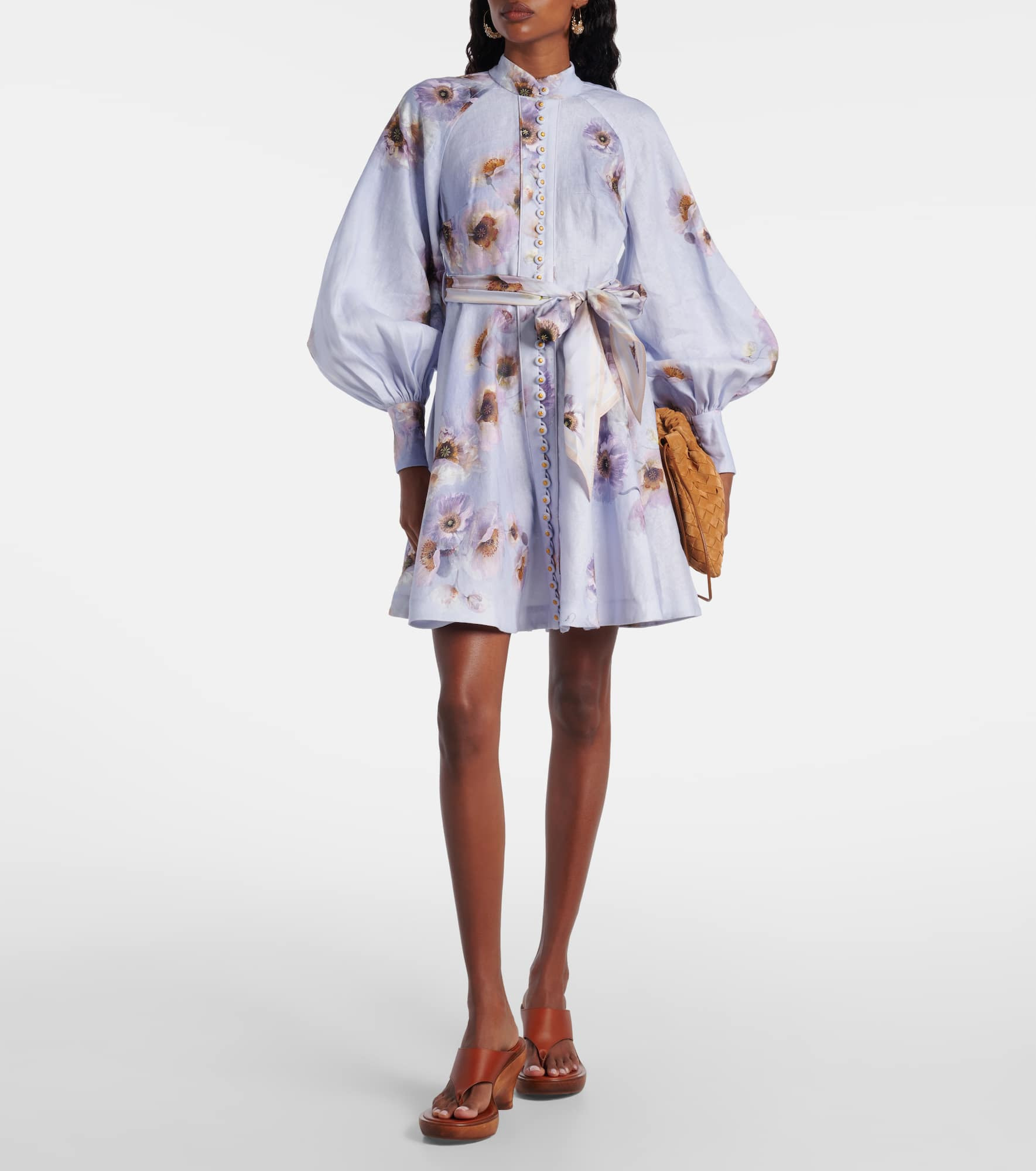 Hypnotic floral linen shirt dress - 2