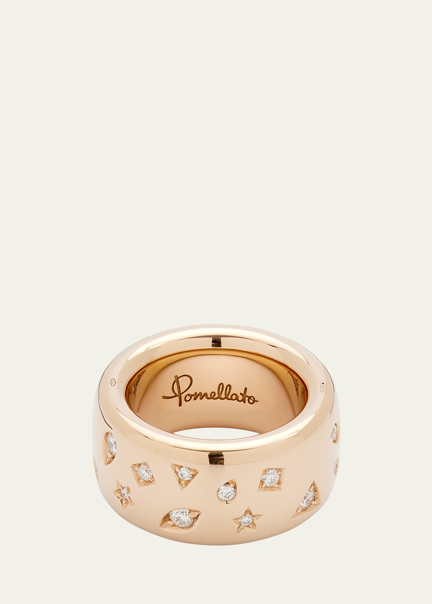 Iconica Large 18K Rose Ring with Diamonds - 1