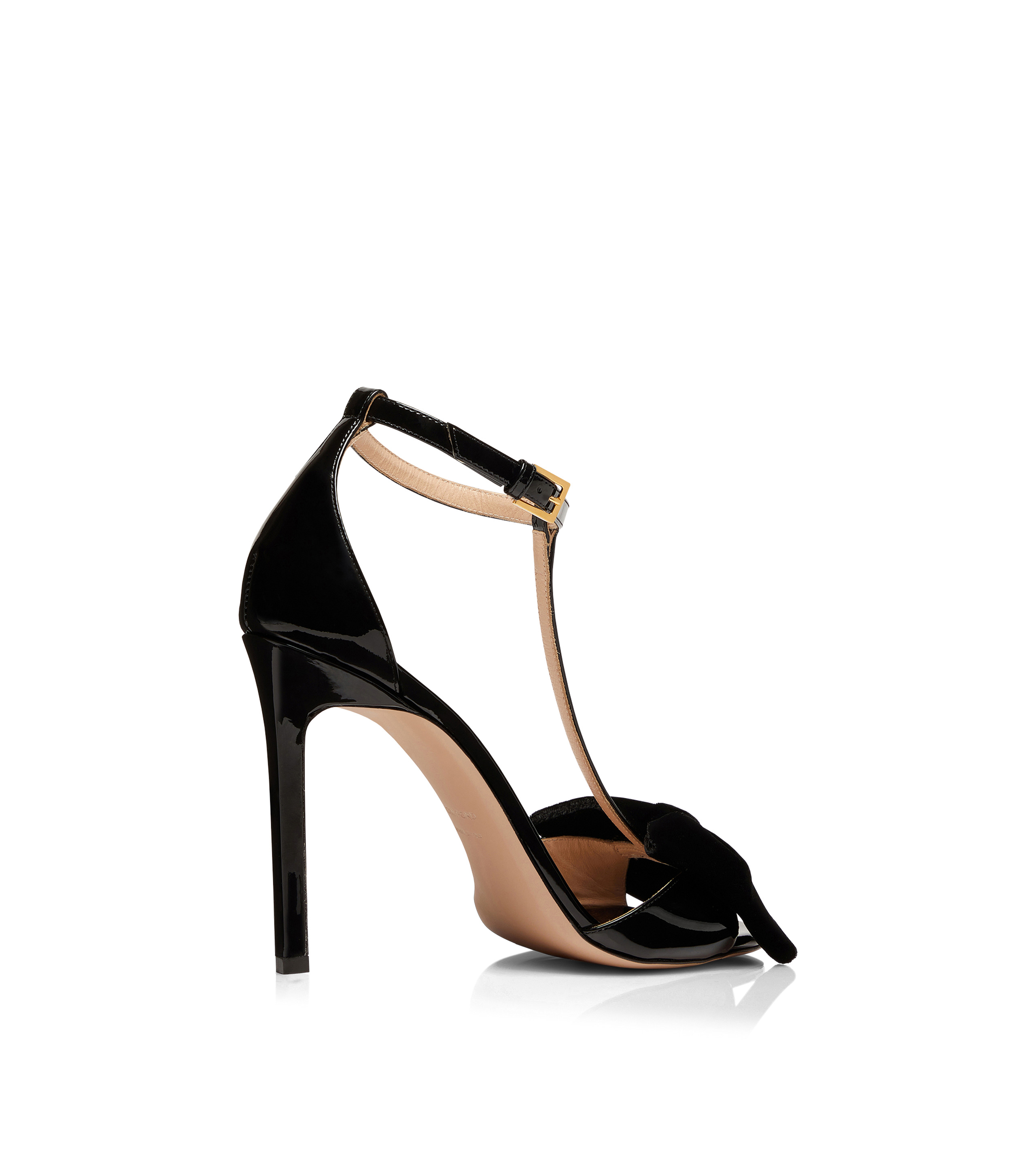 PATENT LEATHER AND VELVET BRIGITTE SANDAL - 3