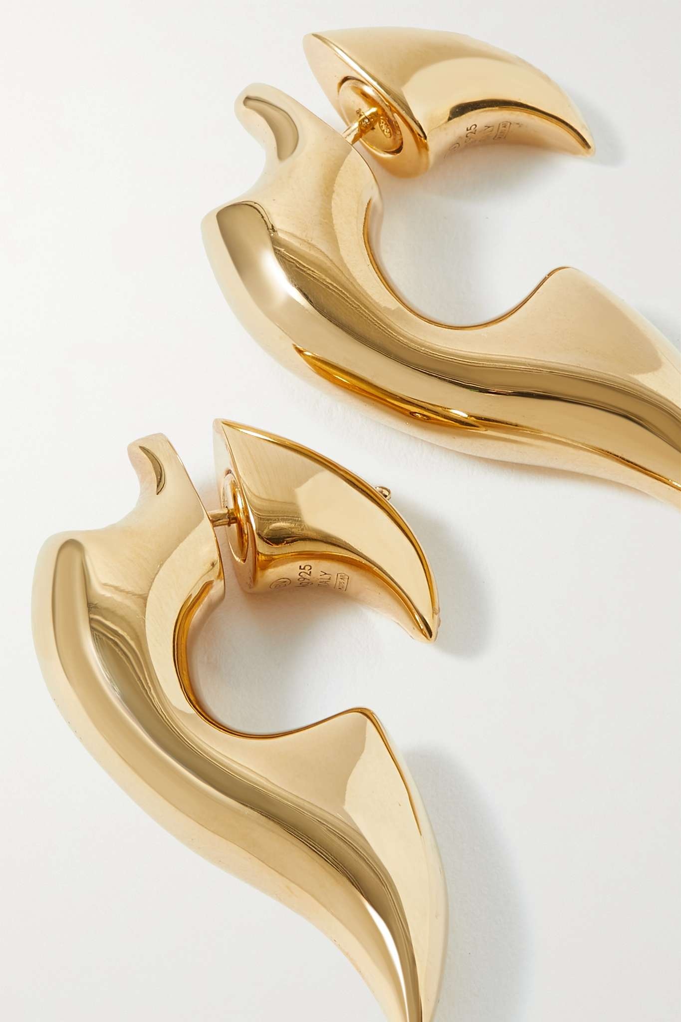 Gold vermeil earrings - 4