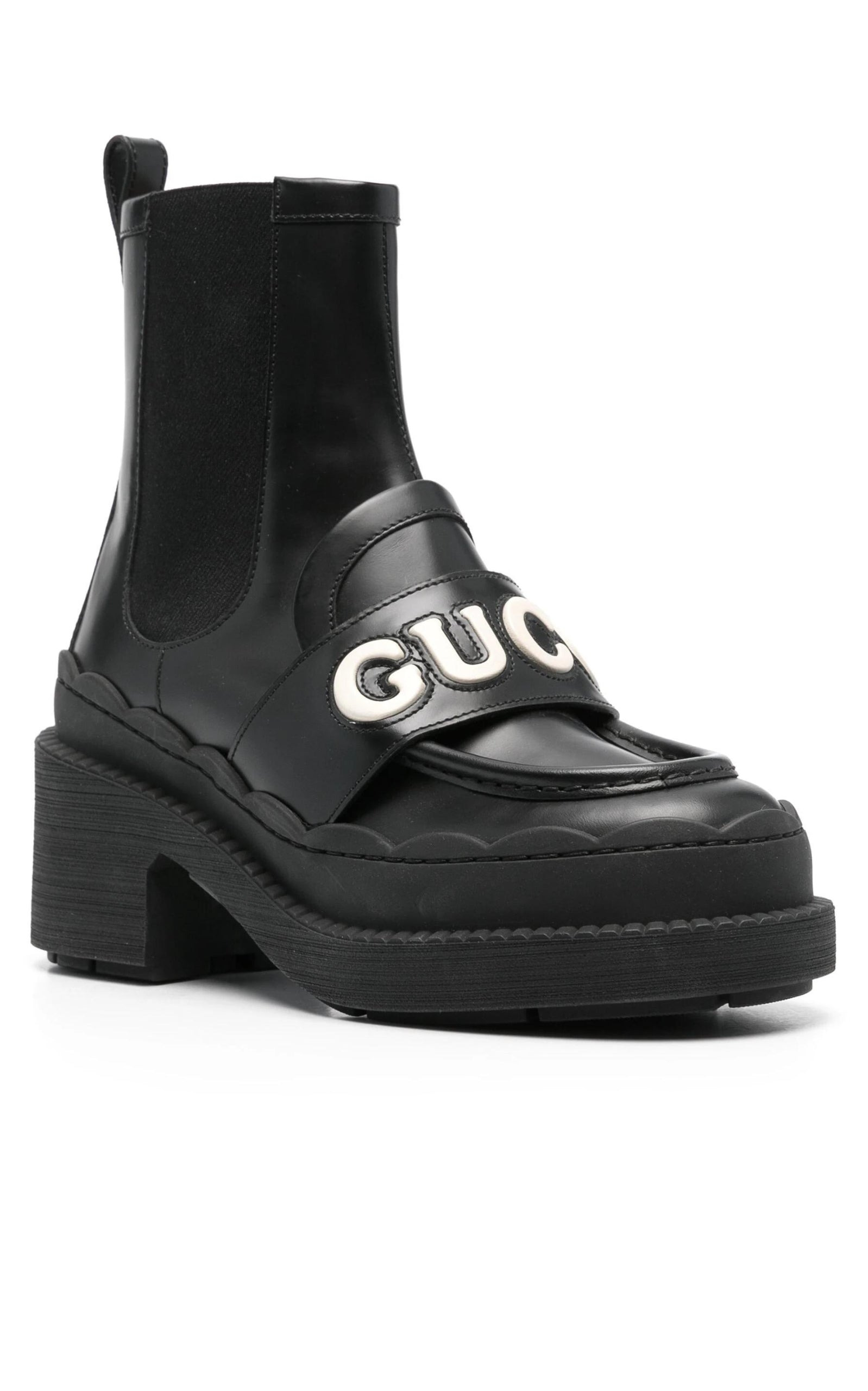 Ornella Logo-Appliqué Leather Ankle Boots - 2
