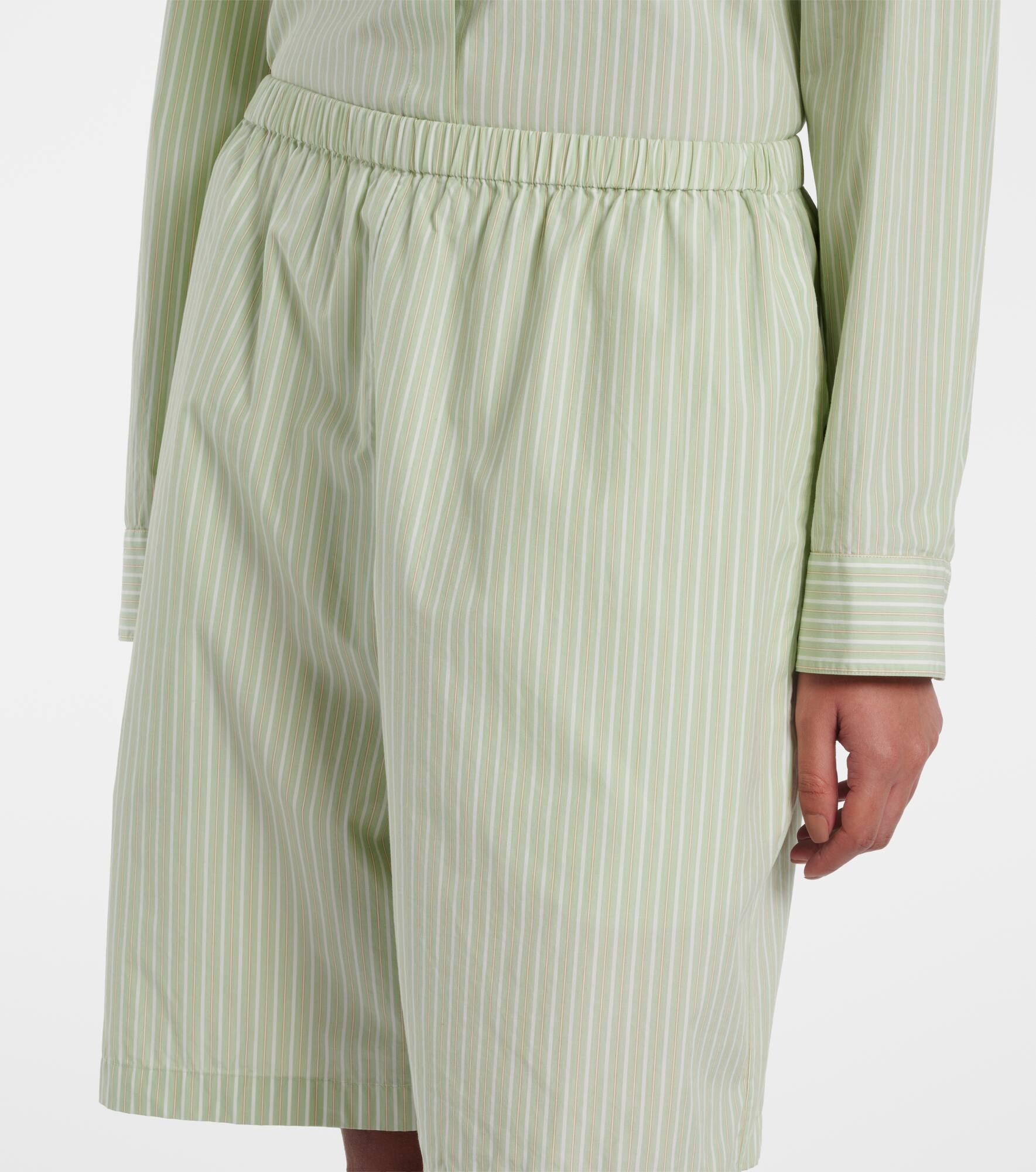 Zinnia striped cotton poplin Bermuda shorts - 4