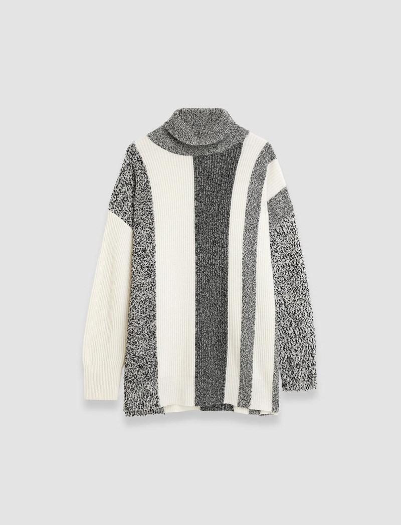 Joseph Bold Stripes High Neck Jumper 1