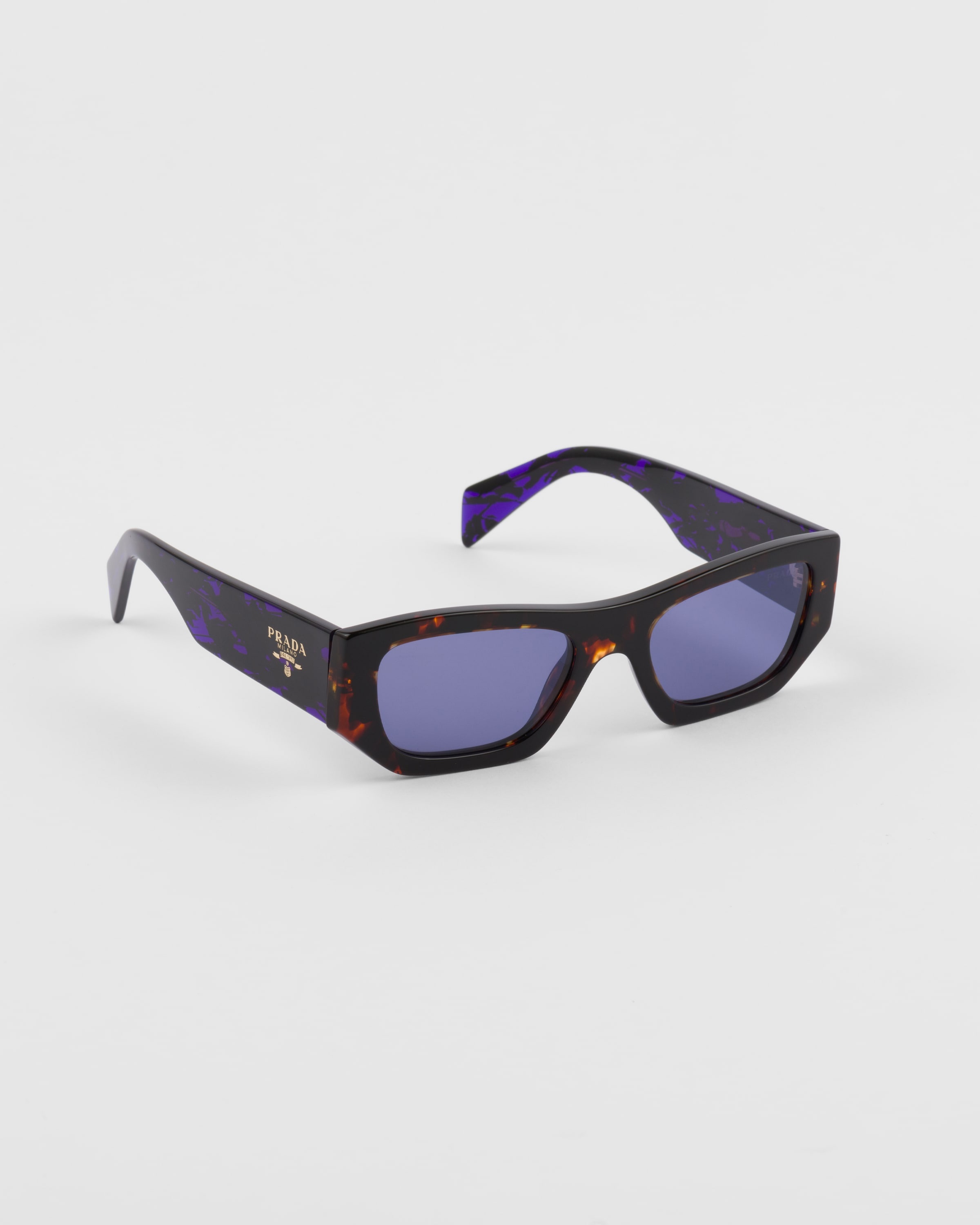 美品 】PRADA sunglasses サイドロゴ パープル バタフライ