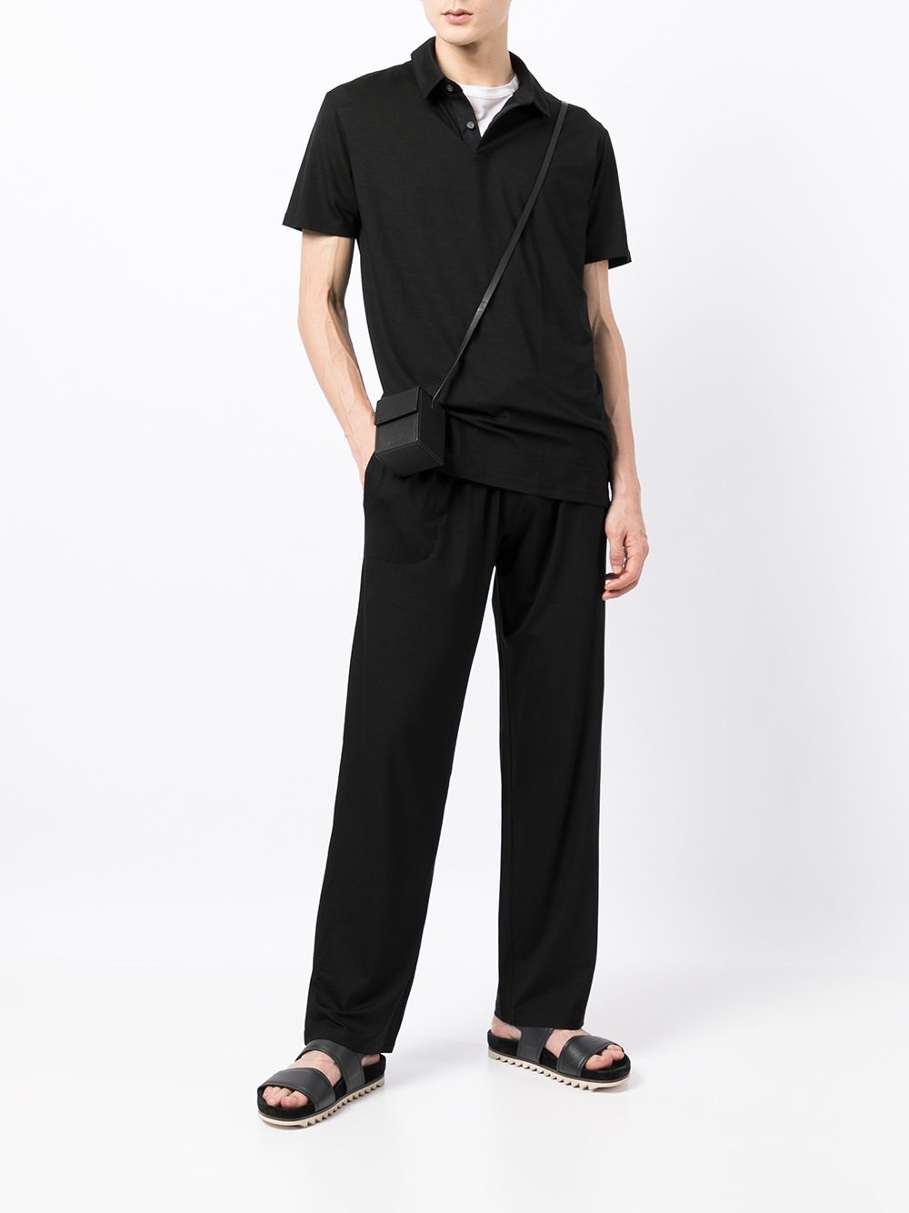 drawstring-waist three-pocket trousers - 2