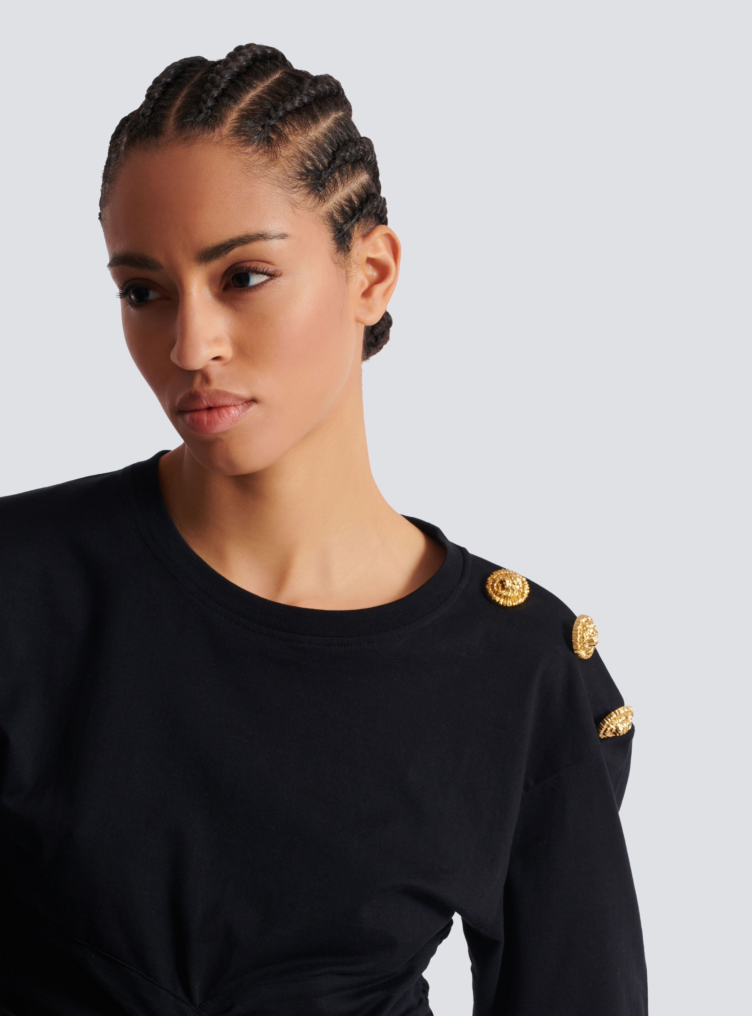 Cropped tie T-shirt - 8