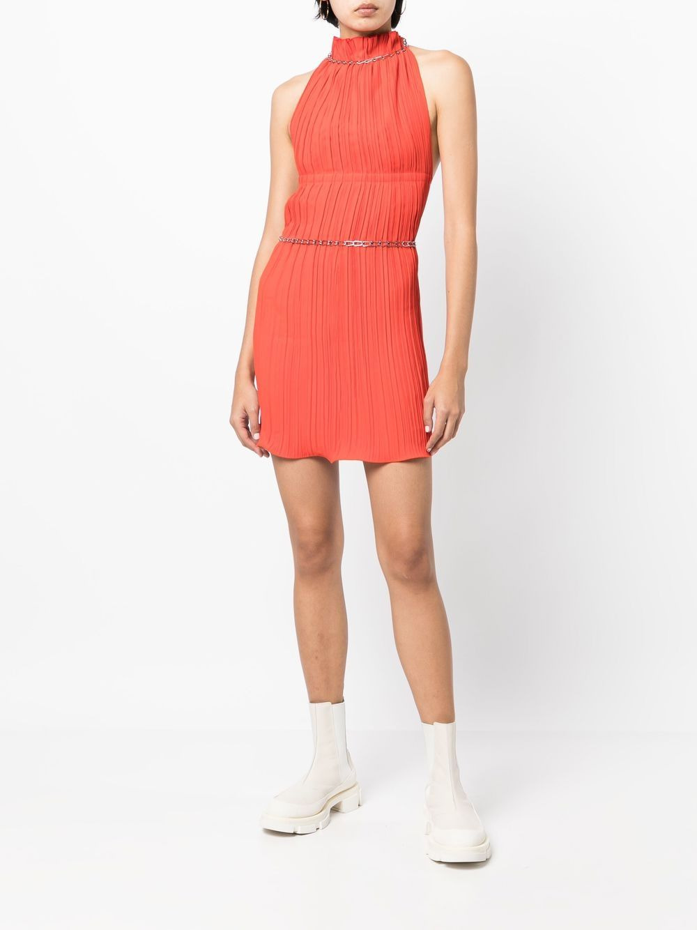 halterneck fitted dress - 2