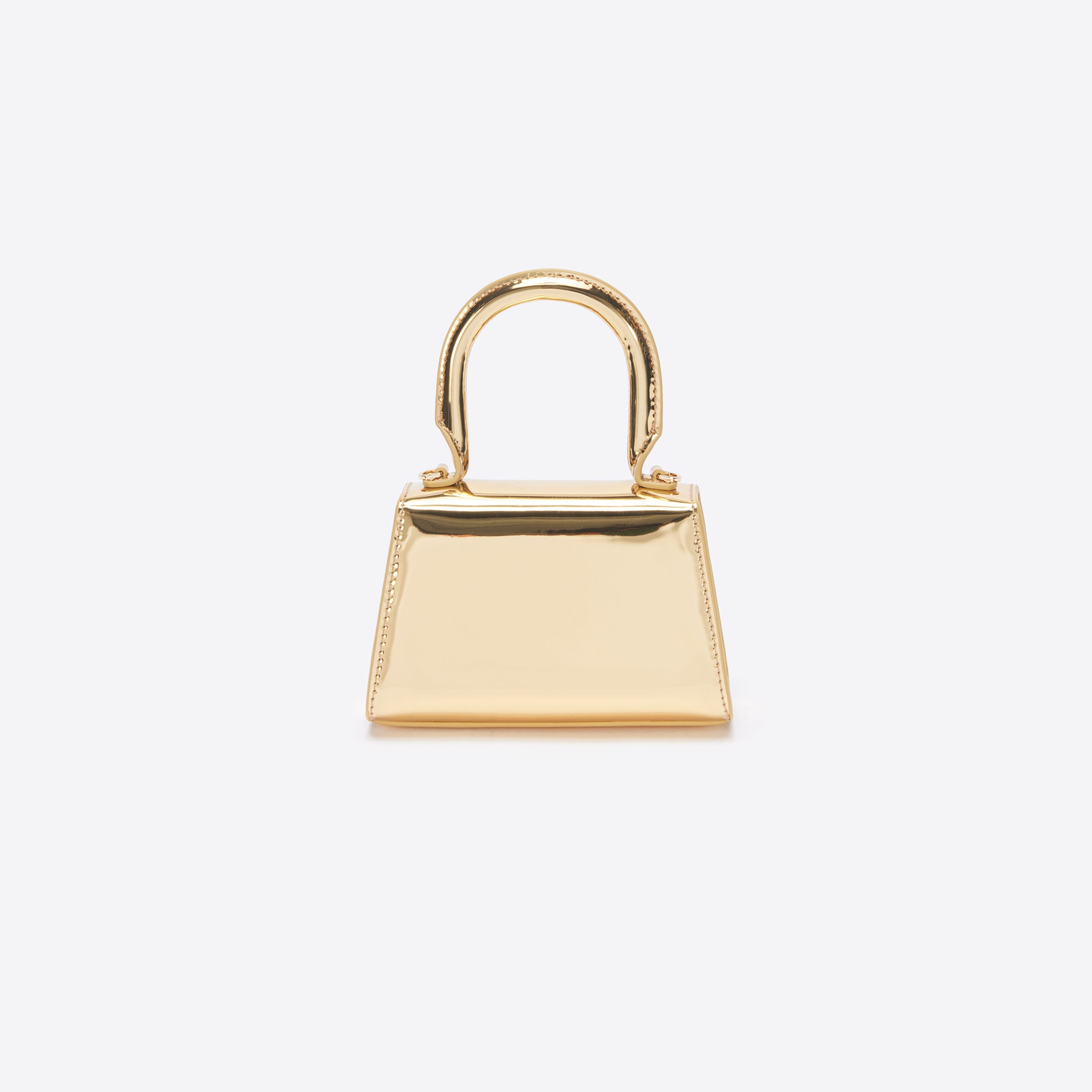 Gold Metallic Micro Bow Bag - 3