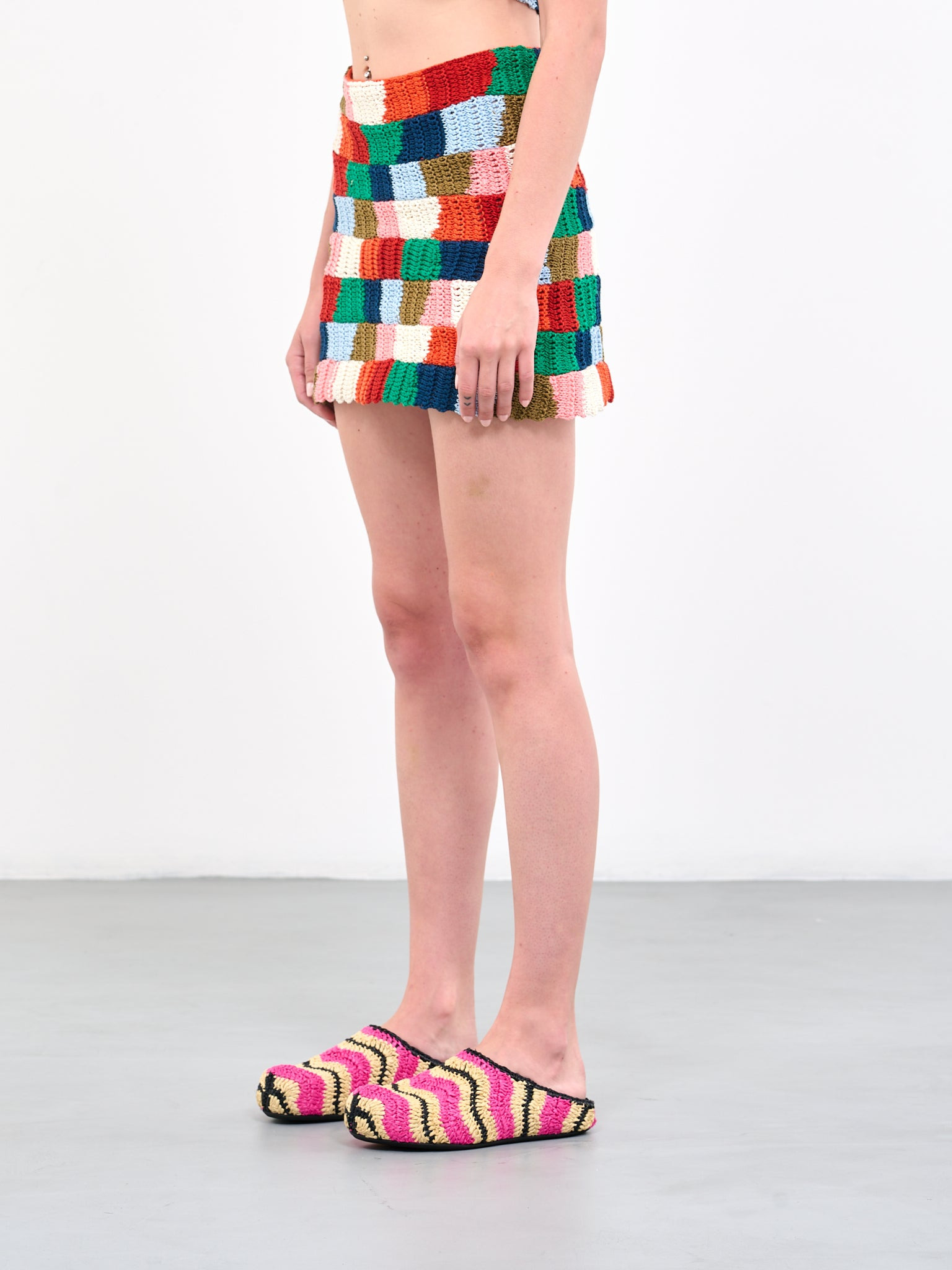 No Vacancy Inn Color-Block Mini Skirt - 2