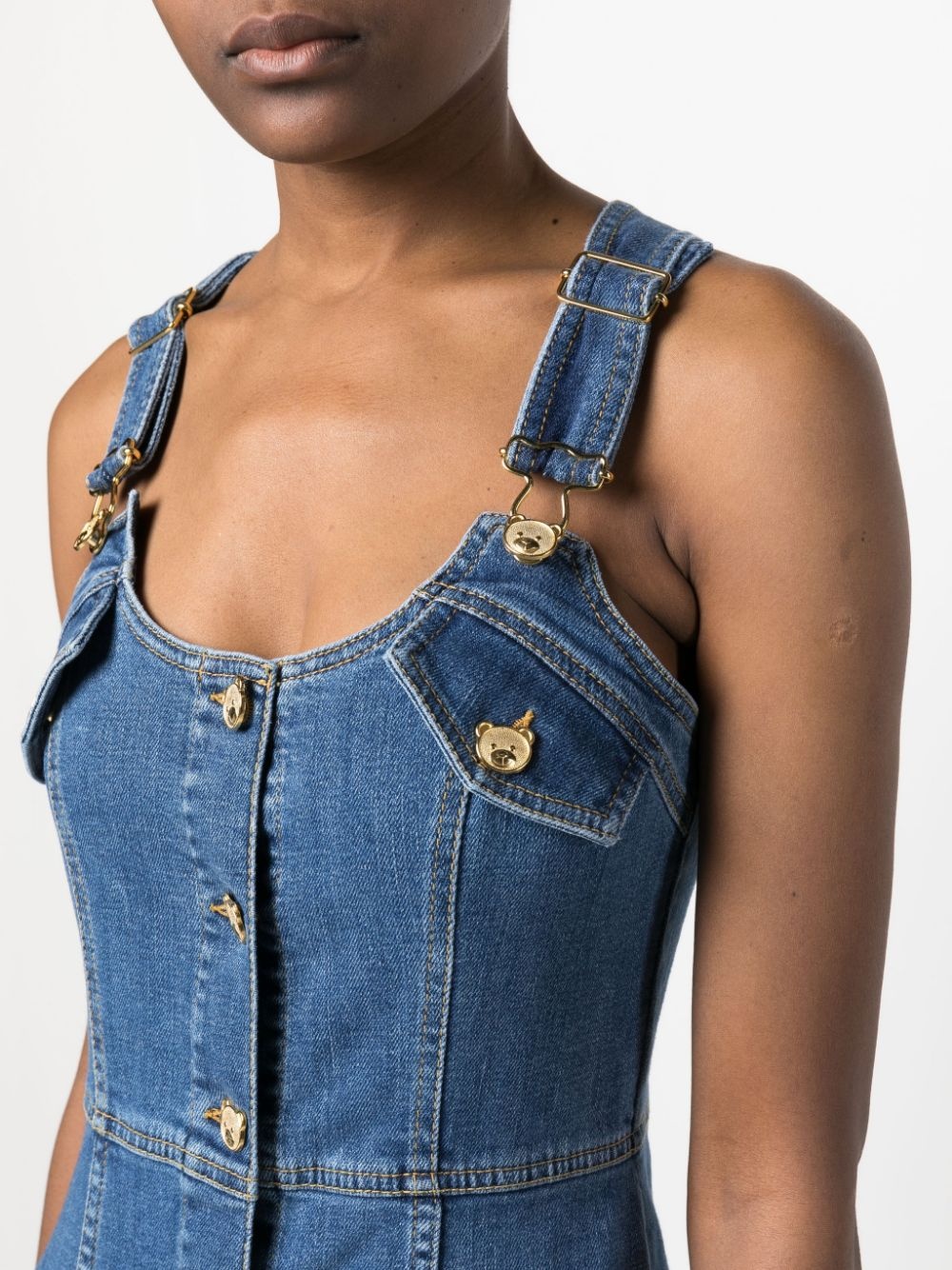 button-up denim minidress - 5