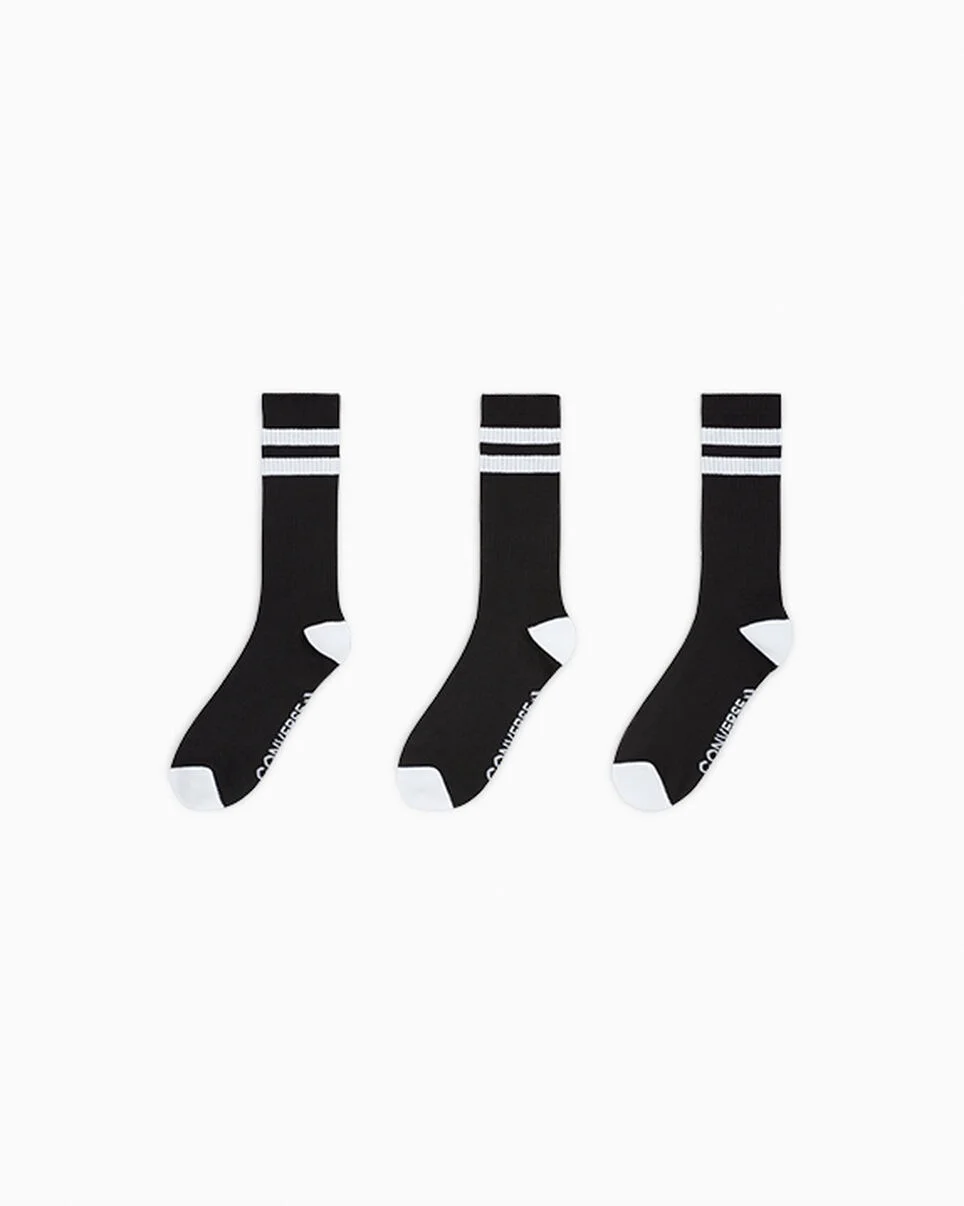 3-Pack Double Stripe Crew Socks - 1