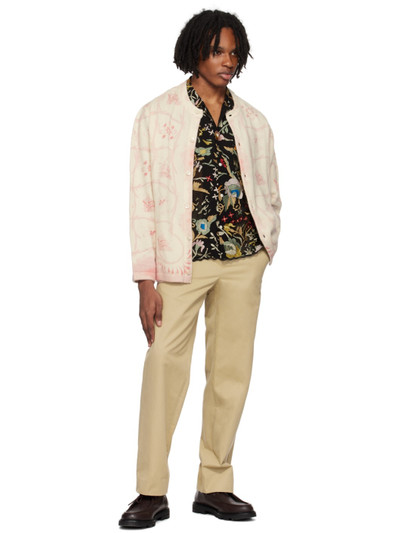 BODE Pink & Off-White Mill Cardigan outlook