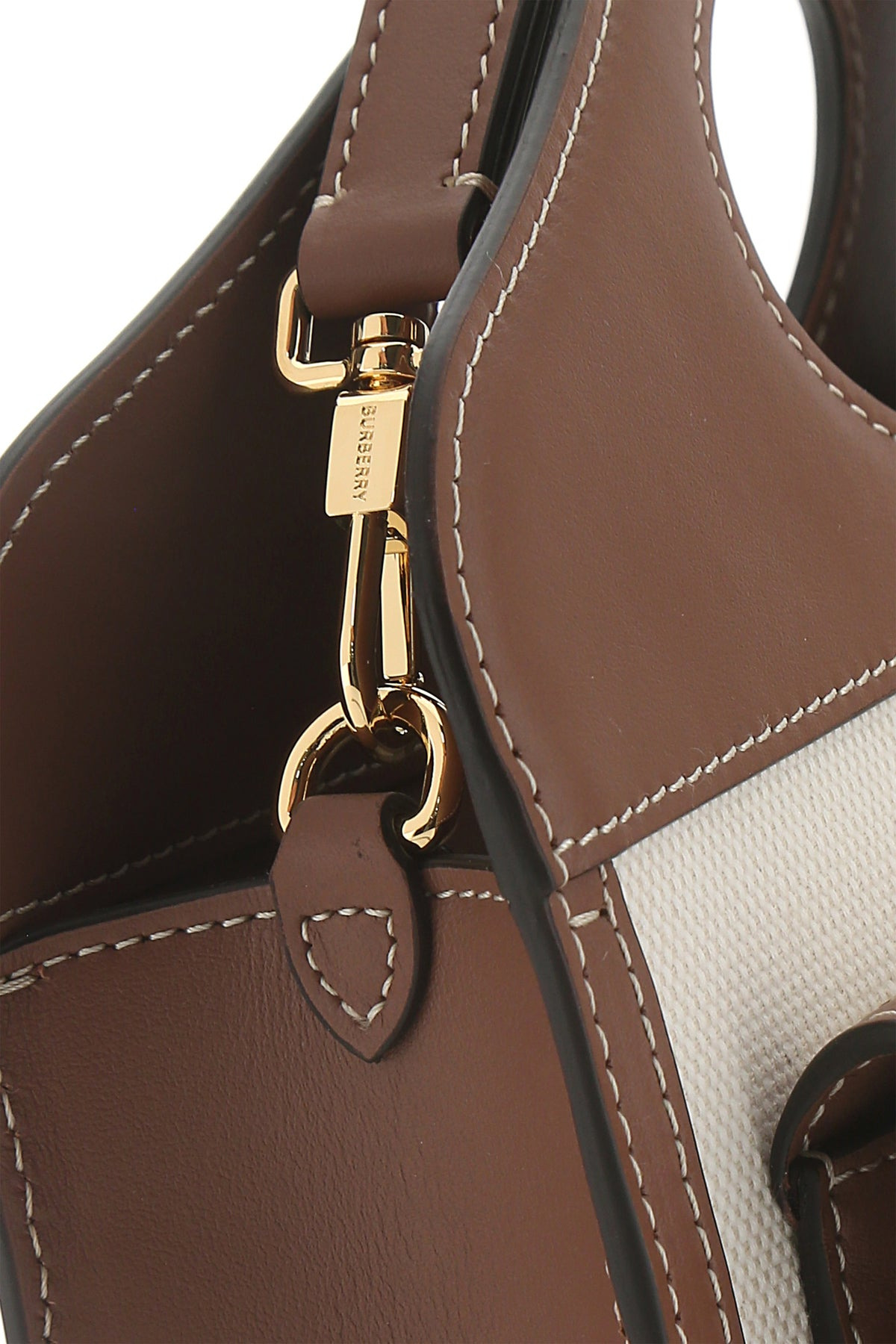 Two-tone canvas and leather mini Pocket handbag - 4
