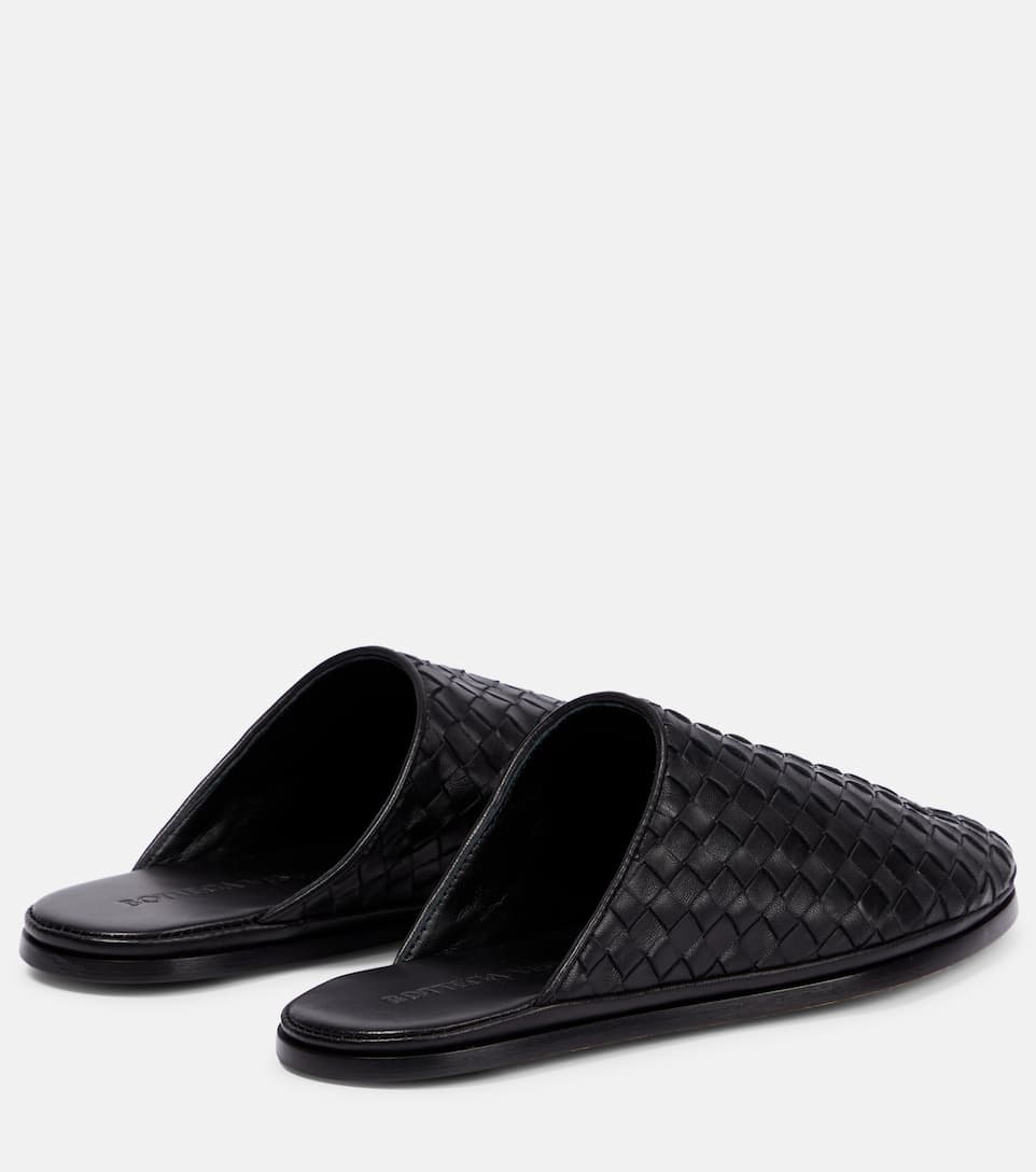 Intrecciato leather slippers - 3