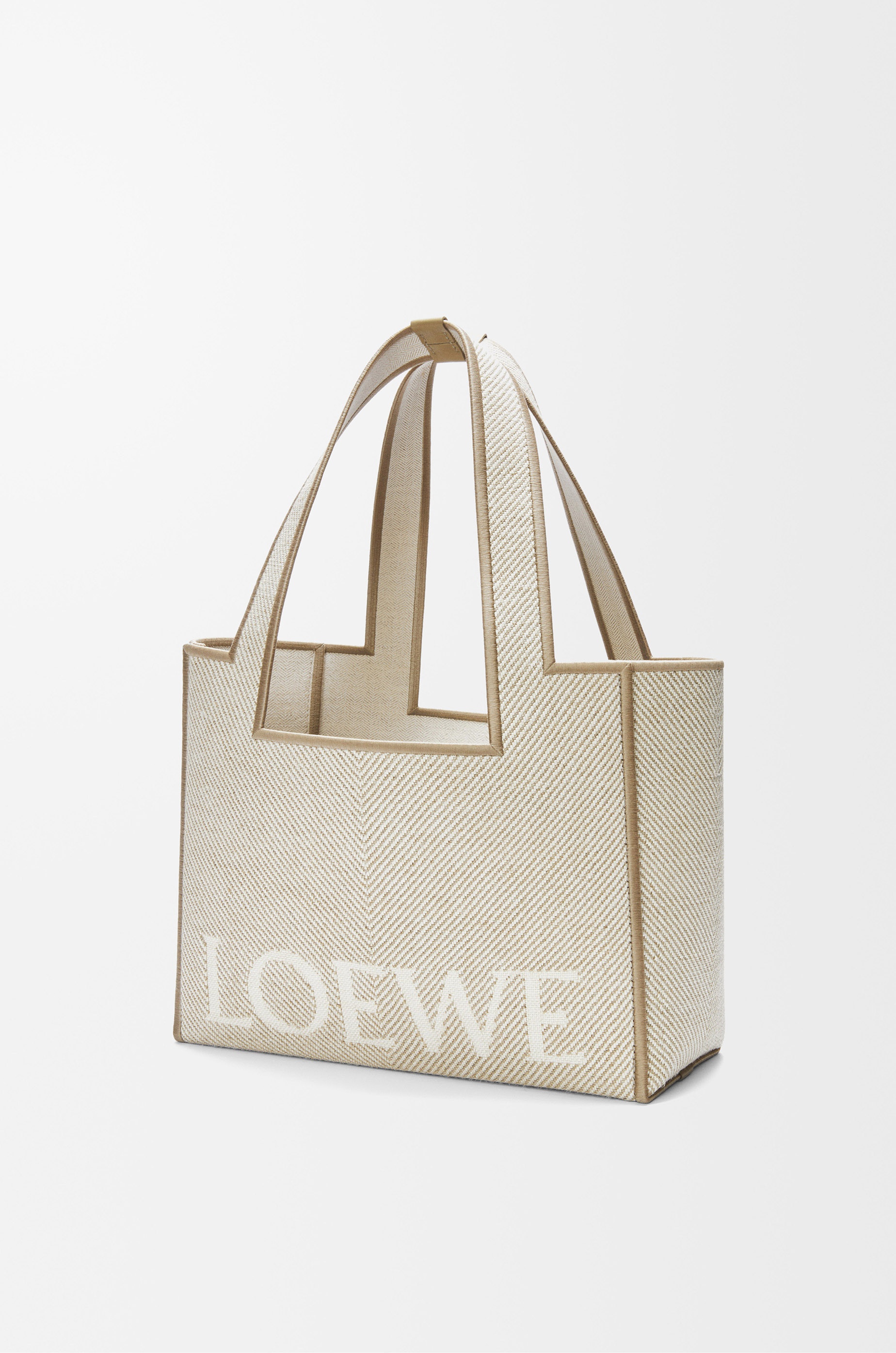 Medium LOEWE Font tote in jacquard canvas - 2