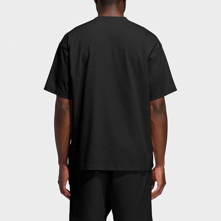 adidas x Pharrell Basics Short-sleeved Embroidered T-Shirt 'Black' GM1958 - 4