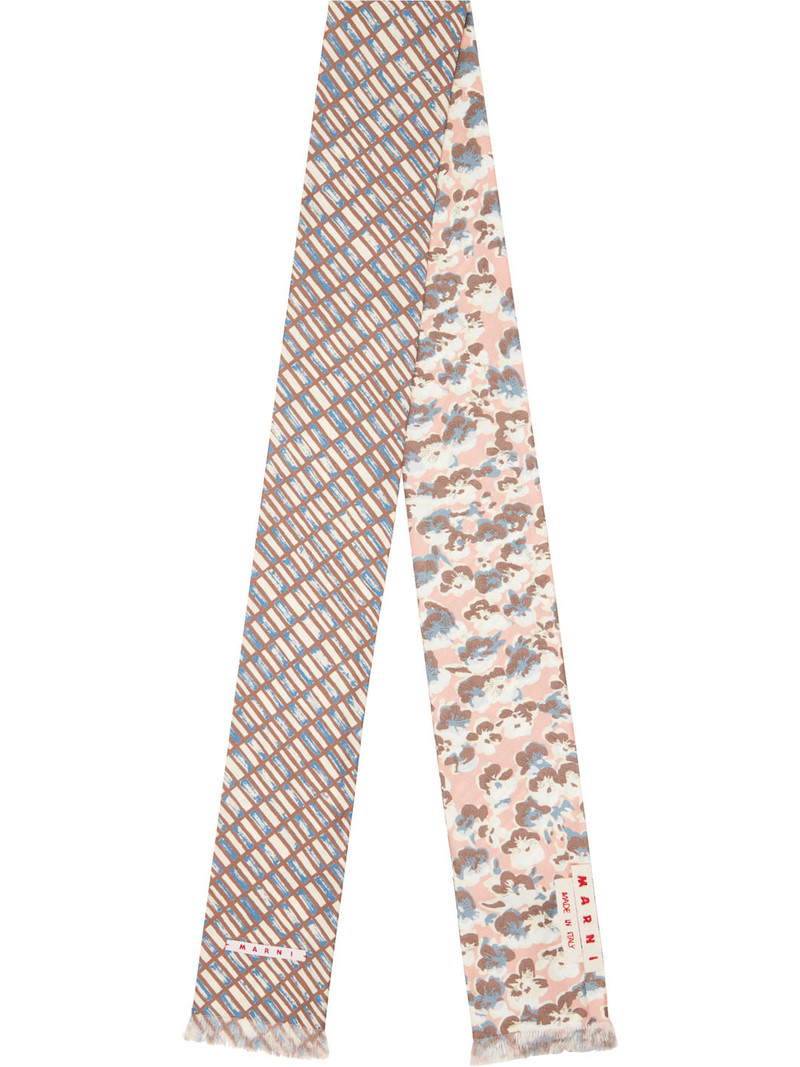 Multicolor Contrast Prints Scarf 1