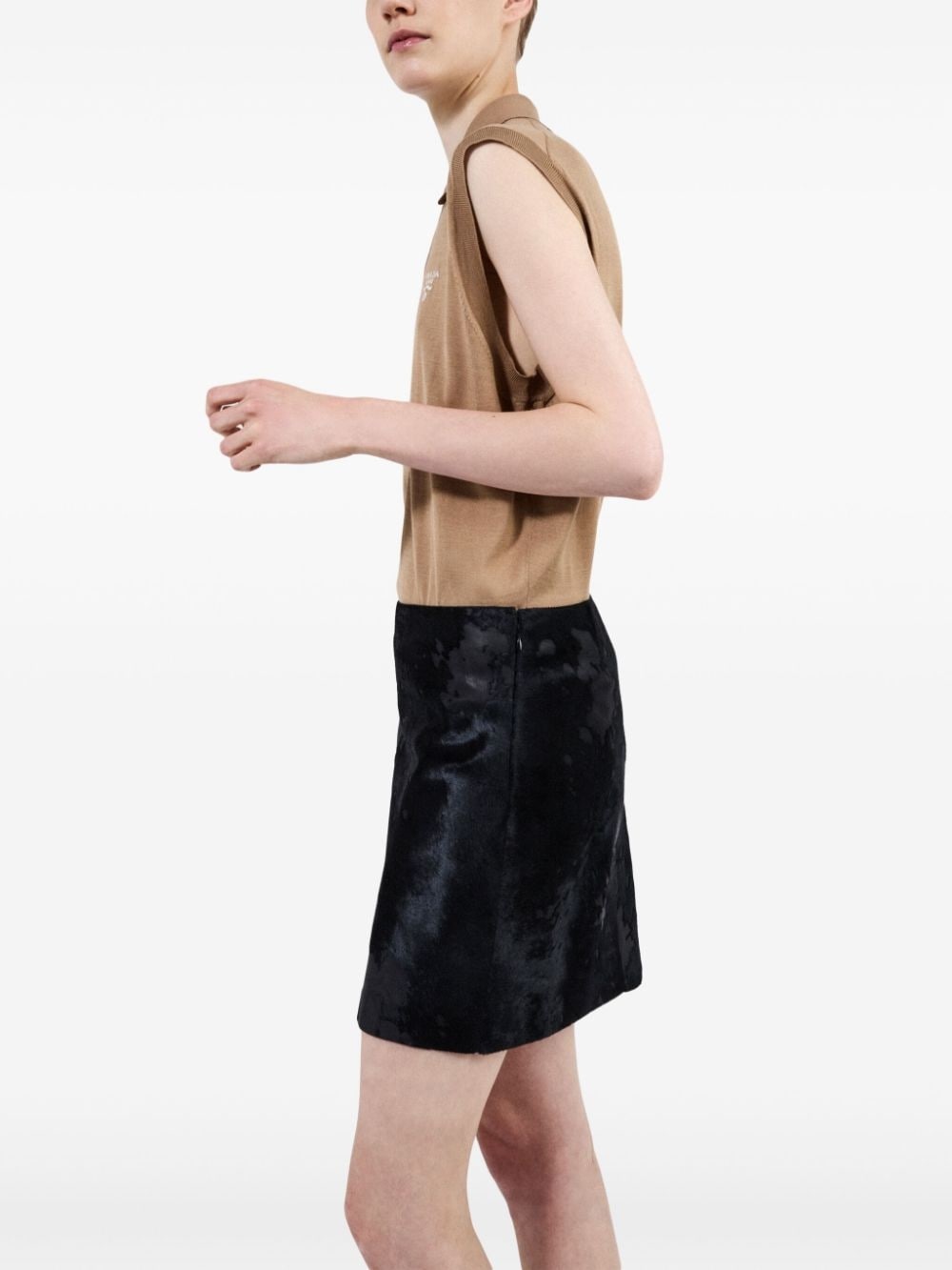 leather mini skirt - 3
