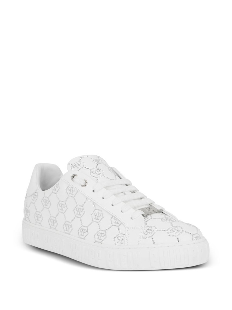 PHILIPP PLEIN Carson monogram strass low-top sneakers outlook