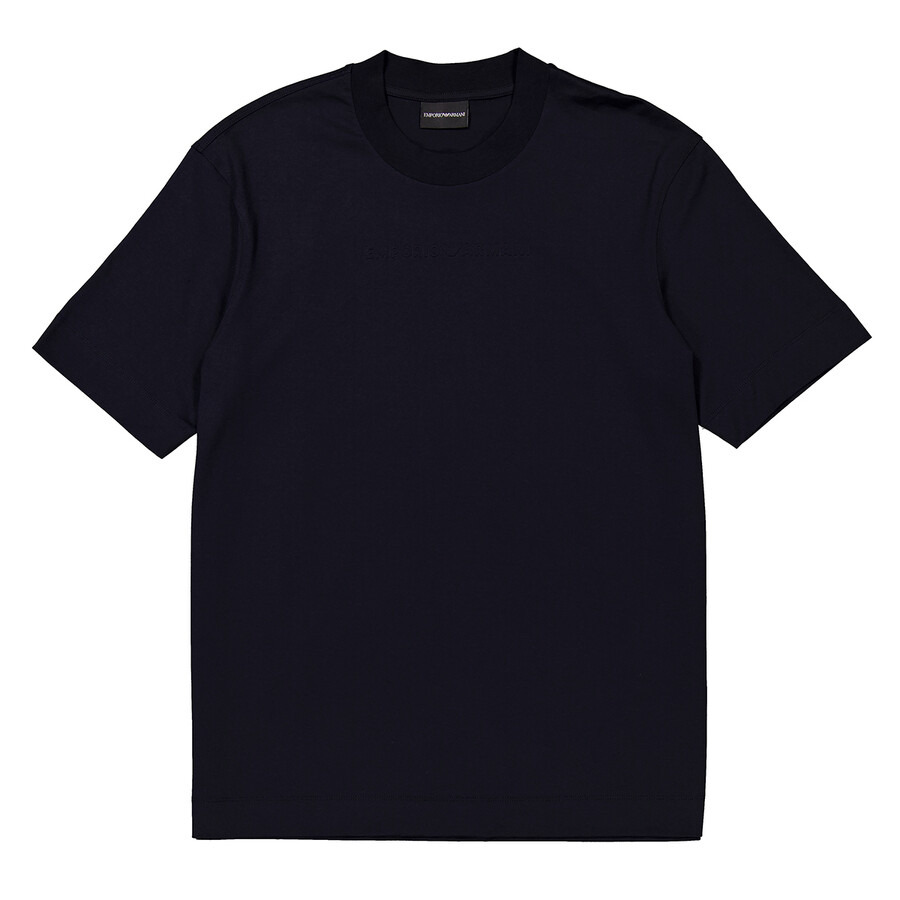 Emporio Armani Logo Embossed Cotton T-Shirt - 5