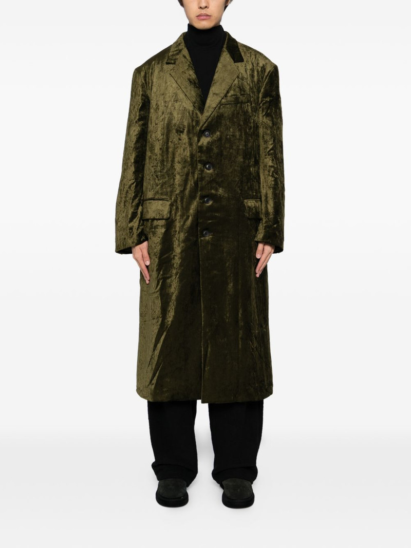 Yohji Yamamoto velvet tailored coat outlook