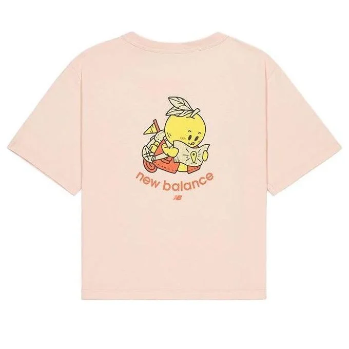 (WMNS) New Balance Fruit Graphic T-shirt 'Pink' AWT41335-DVR - 1
