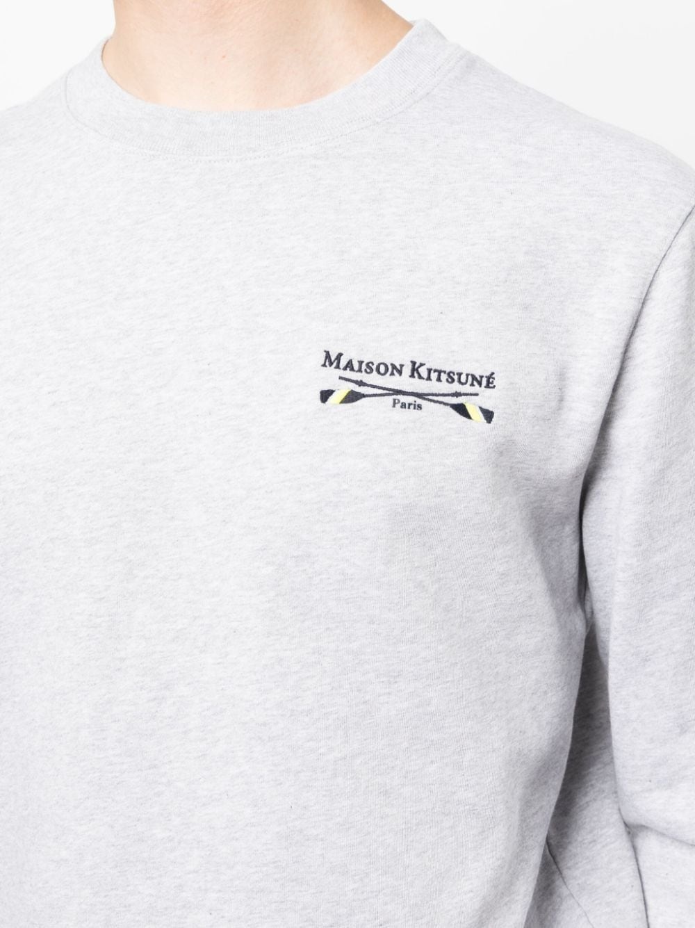 logo-embroidered cotton sweatshirt - 5