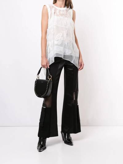 sacai sheer lace tank top outlook