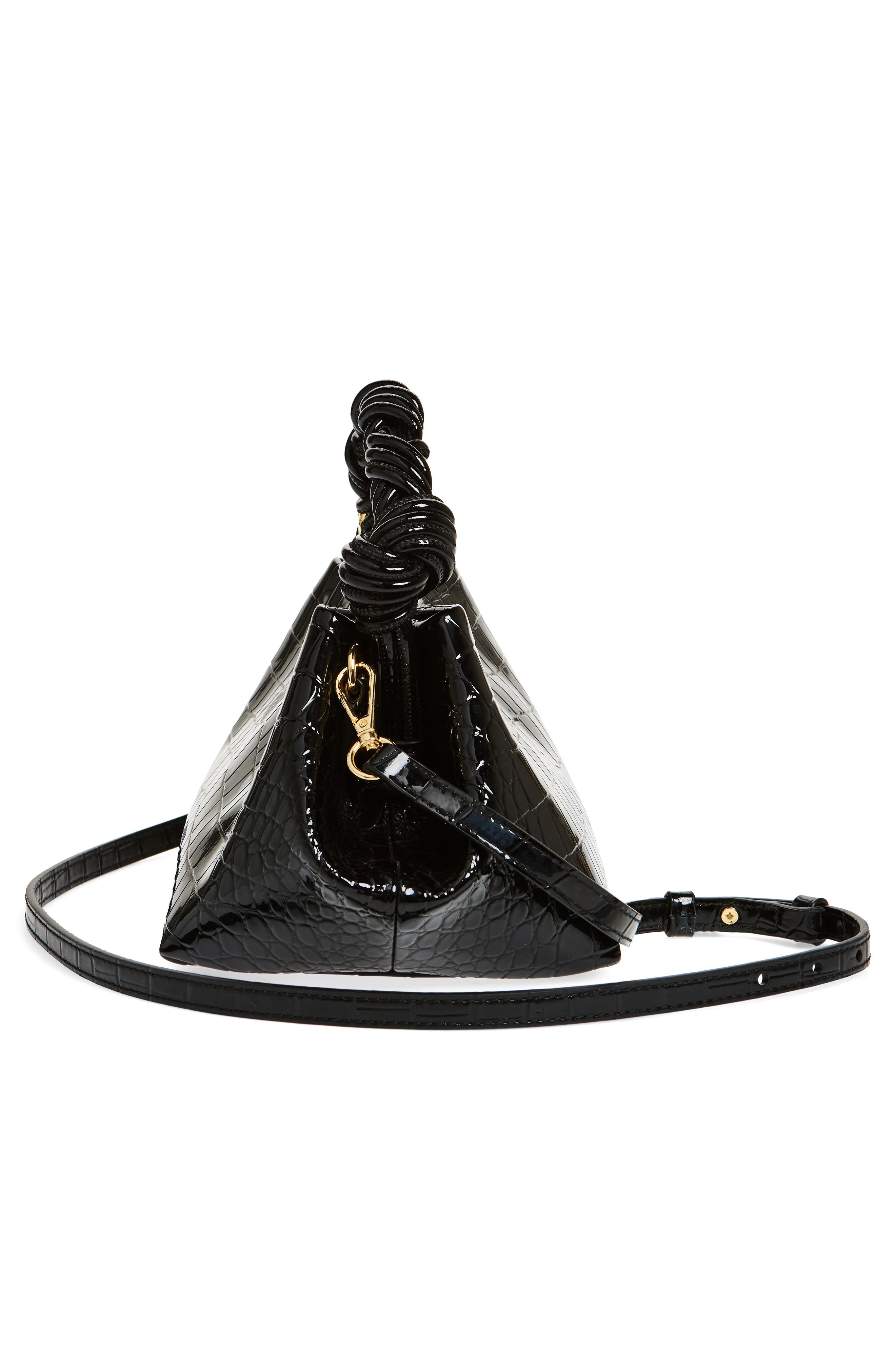 Ganni Bou Crossbody Bag in Black Croc at Nordstrom - 4