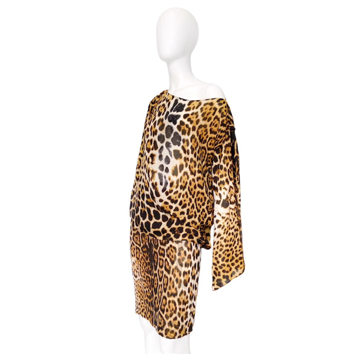 Yves Saint Laurent Rive Gauche Spring 2002 Tom Ford Iconic Runway Leopard/ Cheetah Print Oversized S - 8