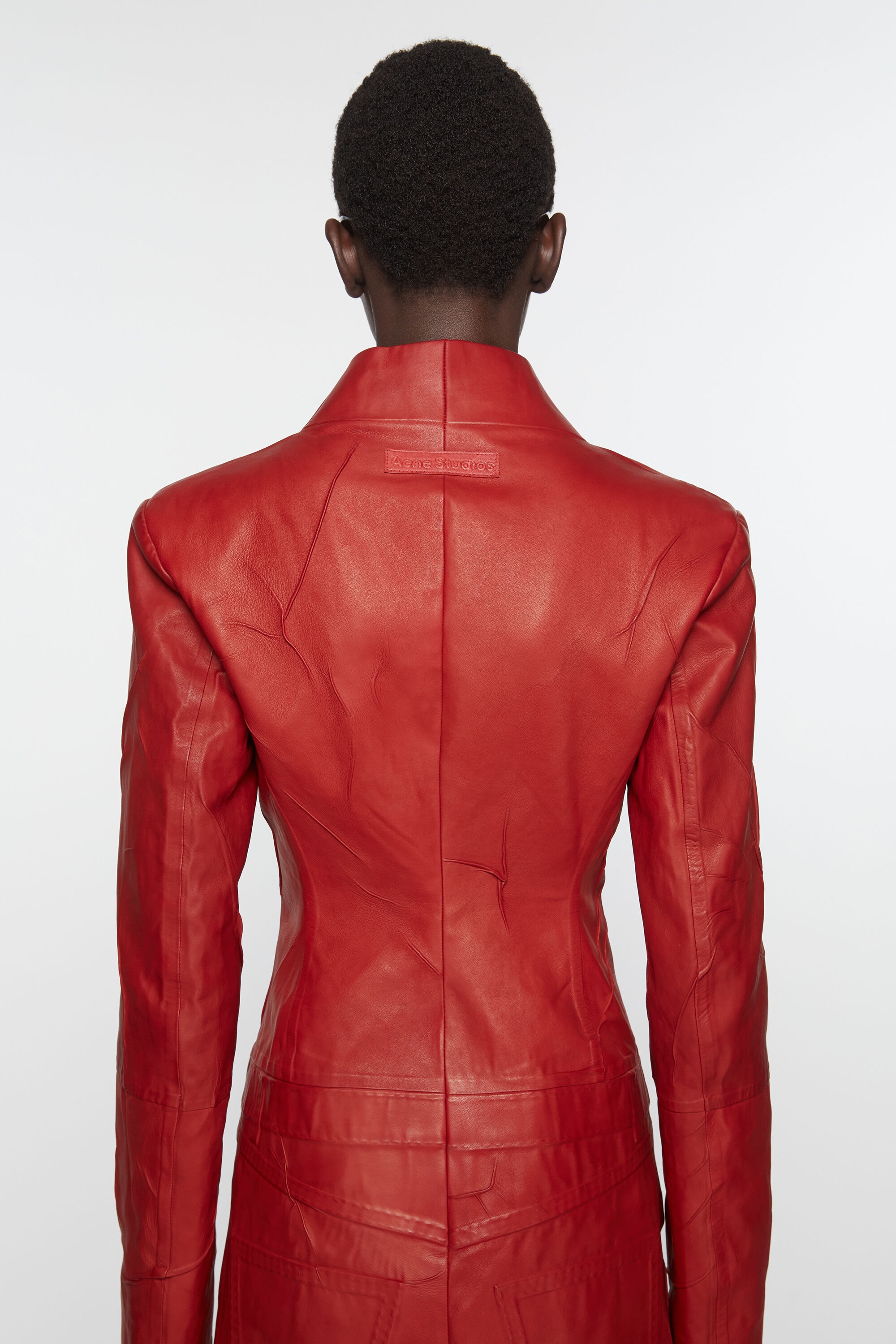 Leather coat - Red - 5