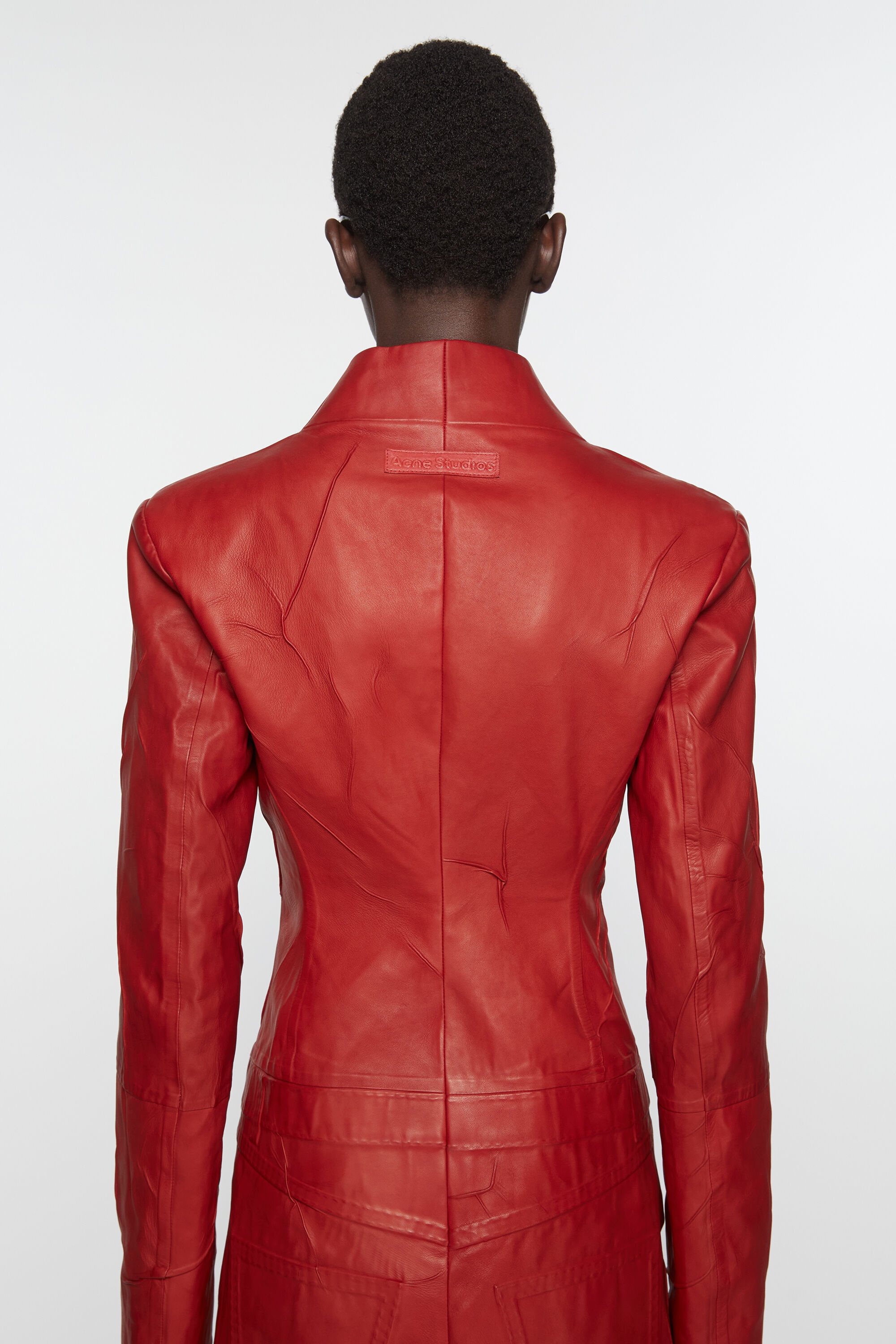 Leather coat - Red - 5