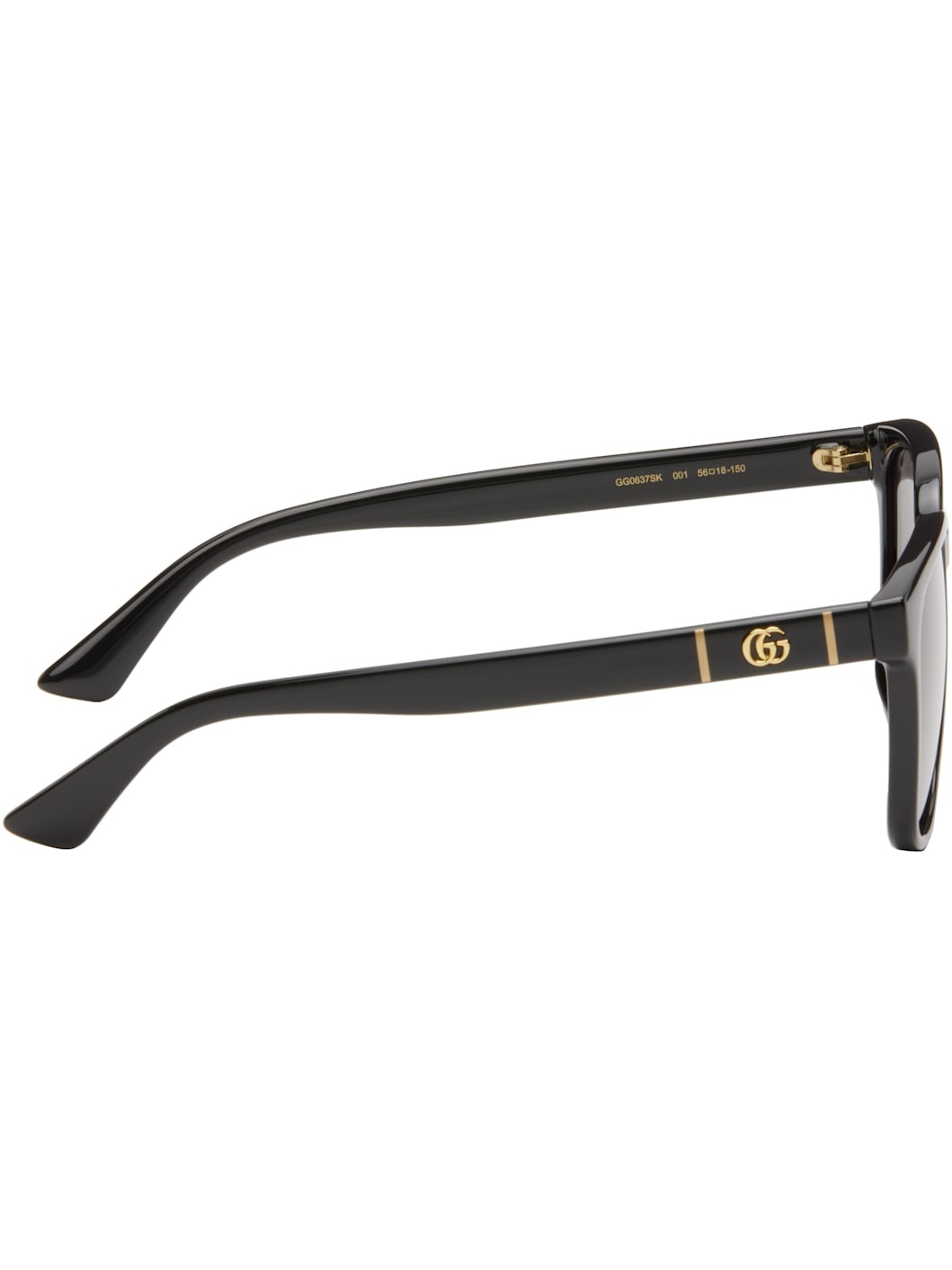 Black Lines Thin Square Acetate Sunglasses - 3